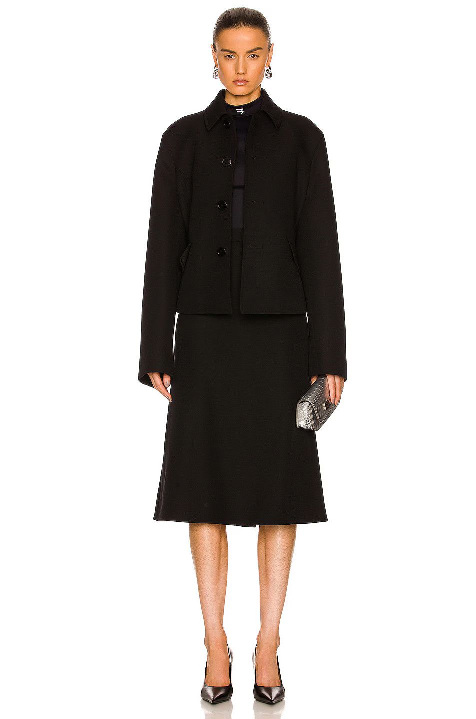 Balenciaga o1bcso1str1124 Deconstructed Jacket in Black Size S / US 4 / IT 40 - 4 Thumbnail