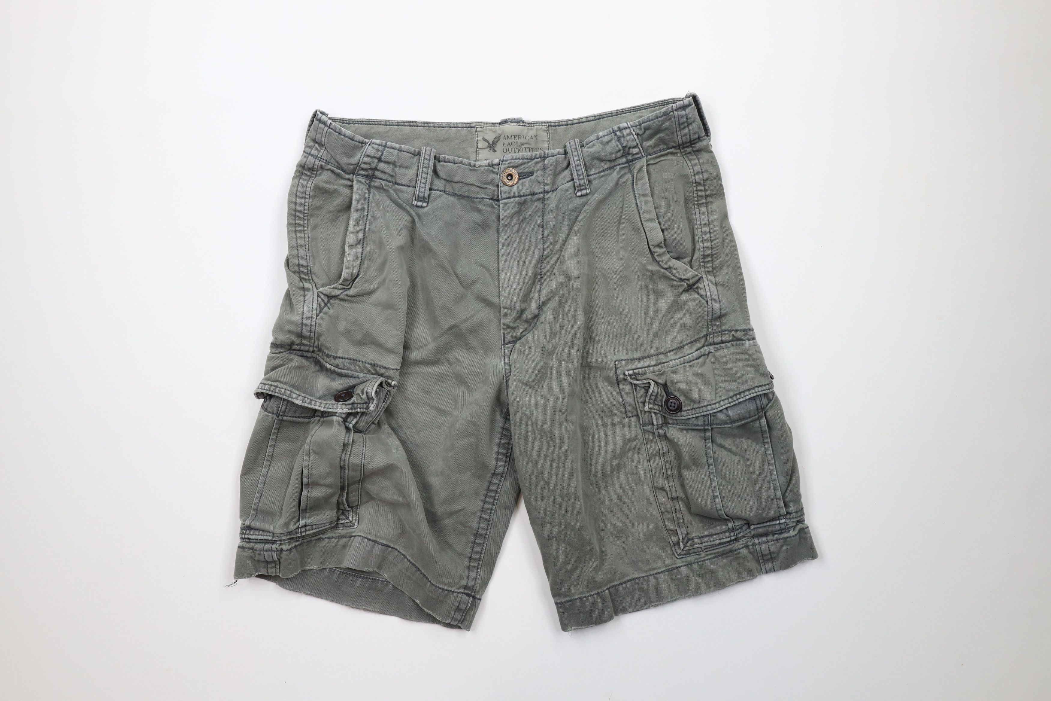 American Eagle Outfitters × Vintage Vintage American Eagle Outfitters Heavyweight Cargo Shorts Size US 34 / EU 50 - 1 Thumbnail