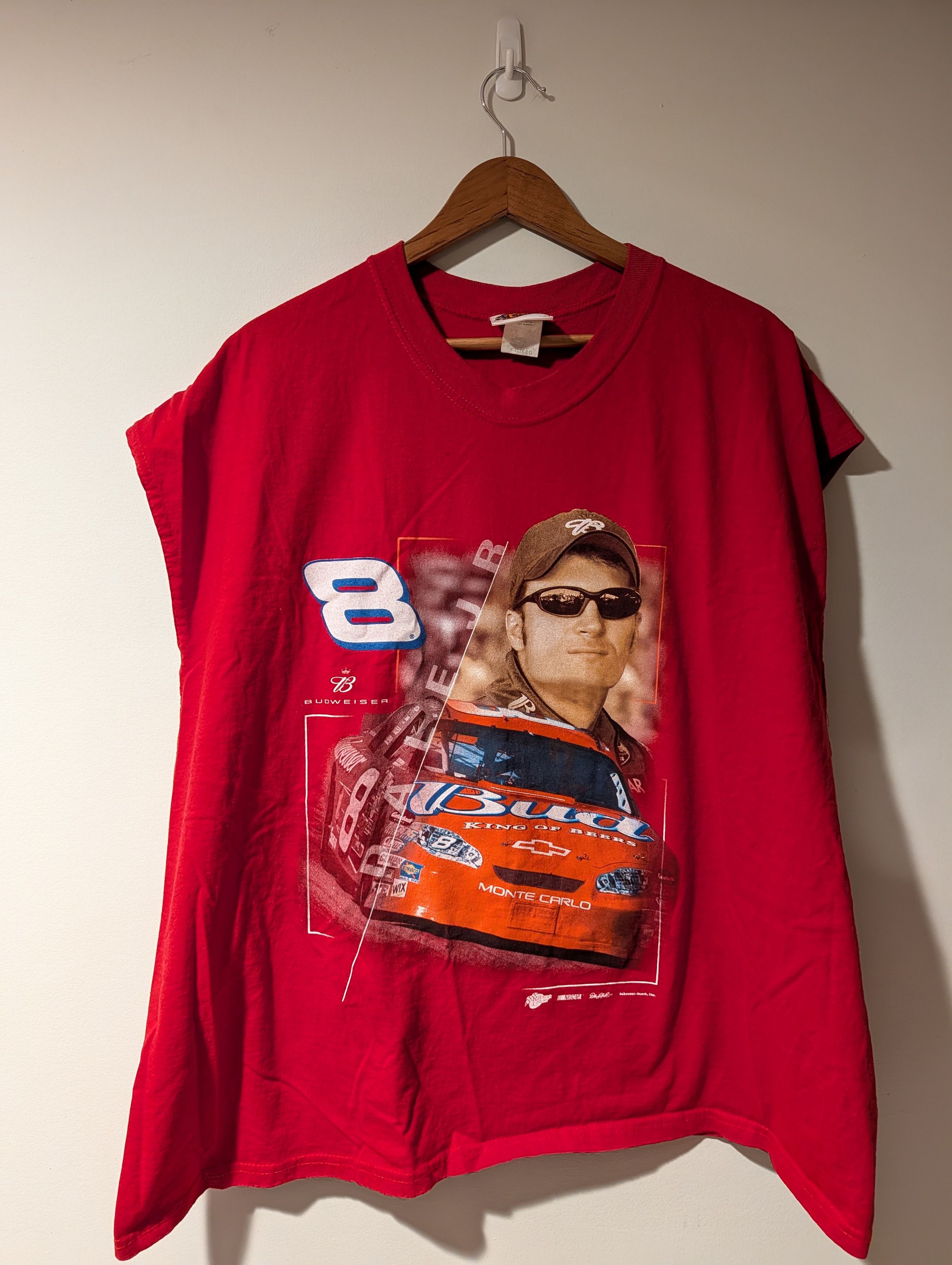 NASCAR VTG Dale Earnhardt Jr #8 Budweiser T-Shirt King Beers NASCAR Size US XXL / EU 58 / 5 - 1 Thumbnail