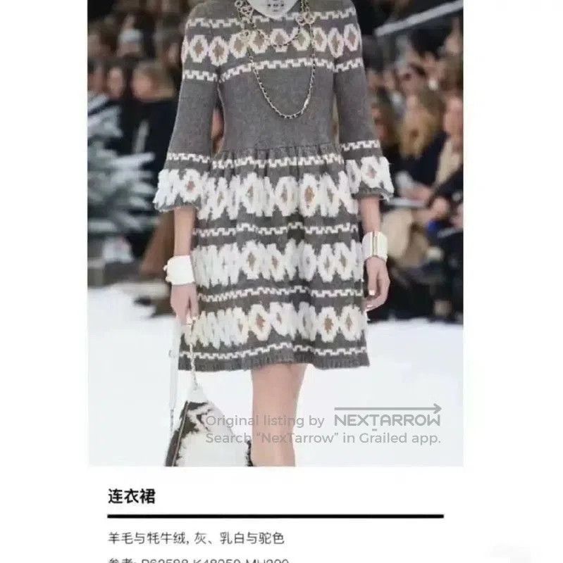Chanel Chanel Gray Winter Dress for Women . Size S / US 4 / IT 40 - 7 Thumbnail