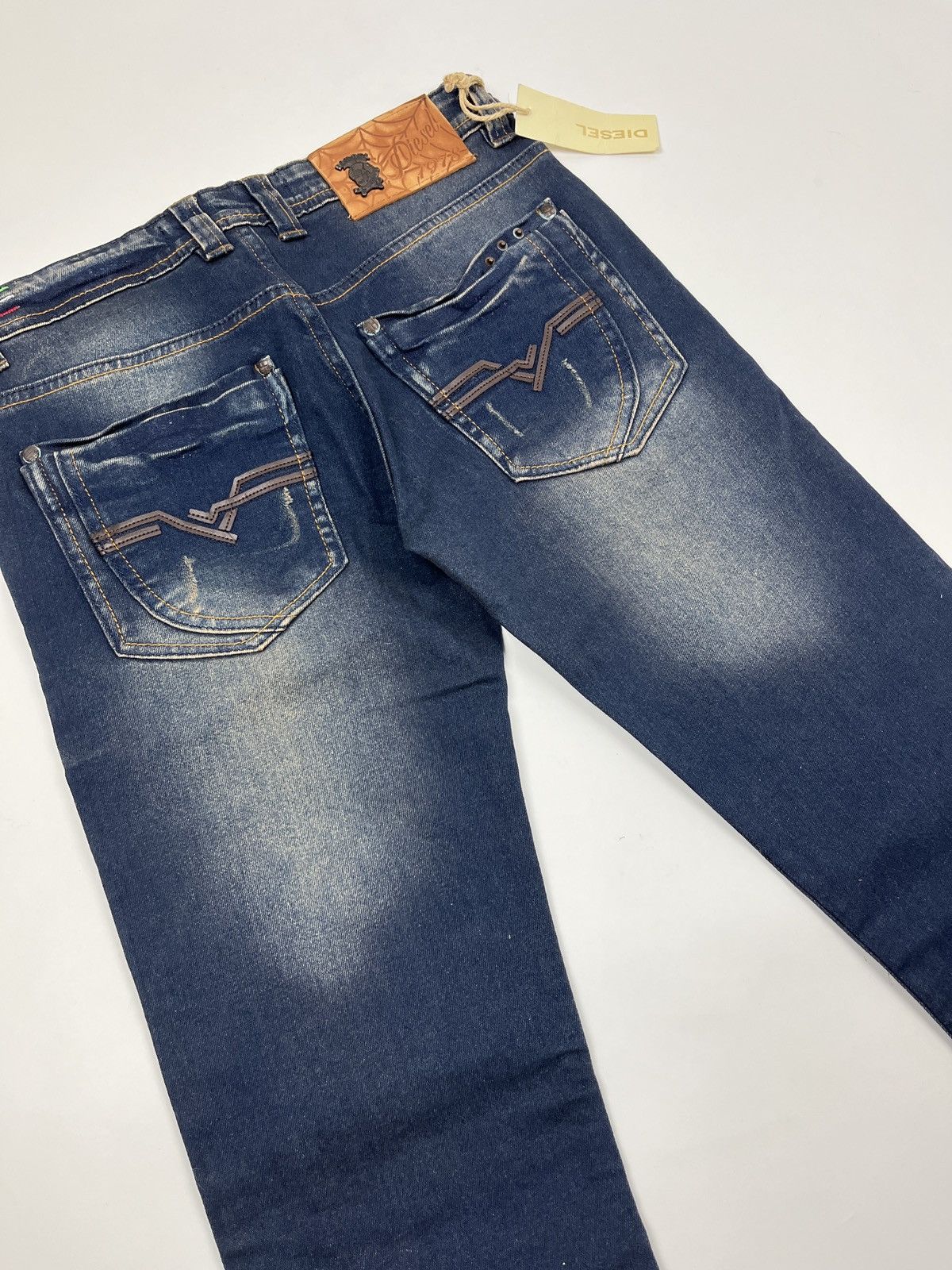 Diesel × Vintage Vintage🔥Diesel Distressed Faded Denim Jeans Size 30" / US 8 / IT 44 - 8 Thumbnail