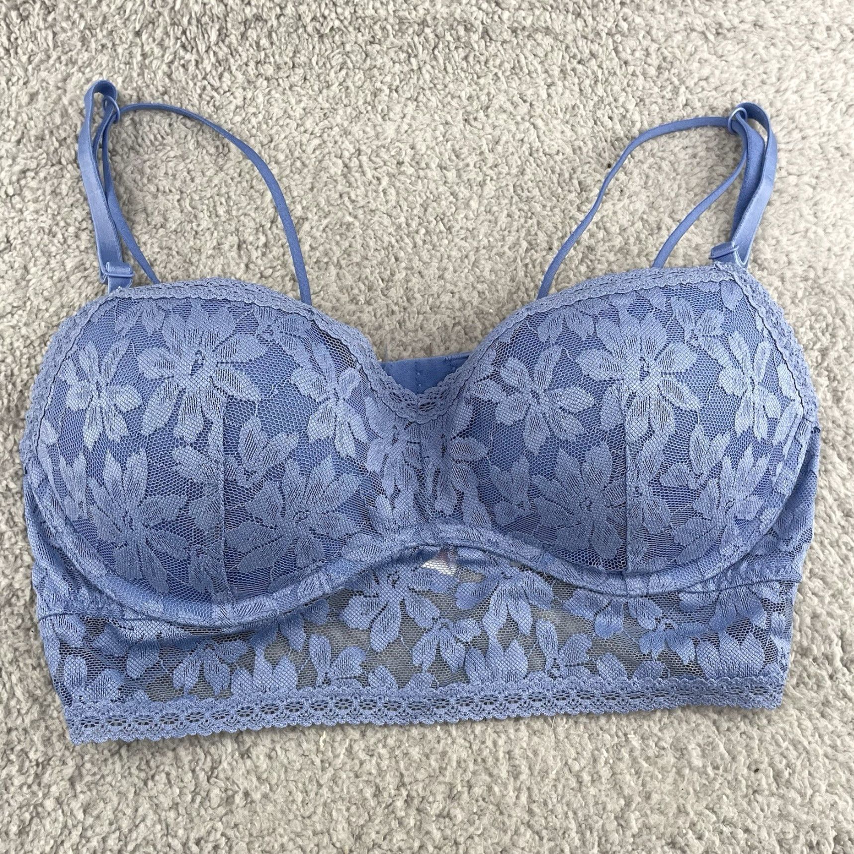 Victoria's Secret Victoria's Secret PINK Push Up Bra Womens Medium Floral Lace Bustier Coquette Size M / US 6-8 / IT 42-44 - 2 Thumbnail