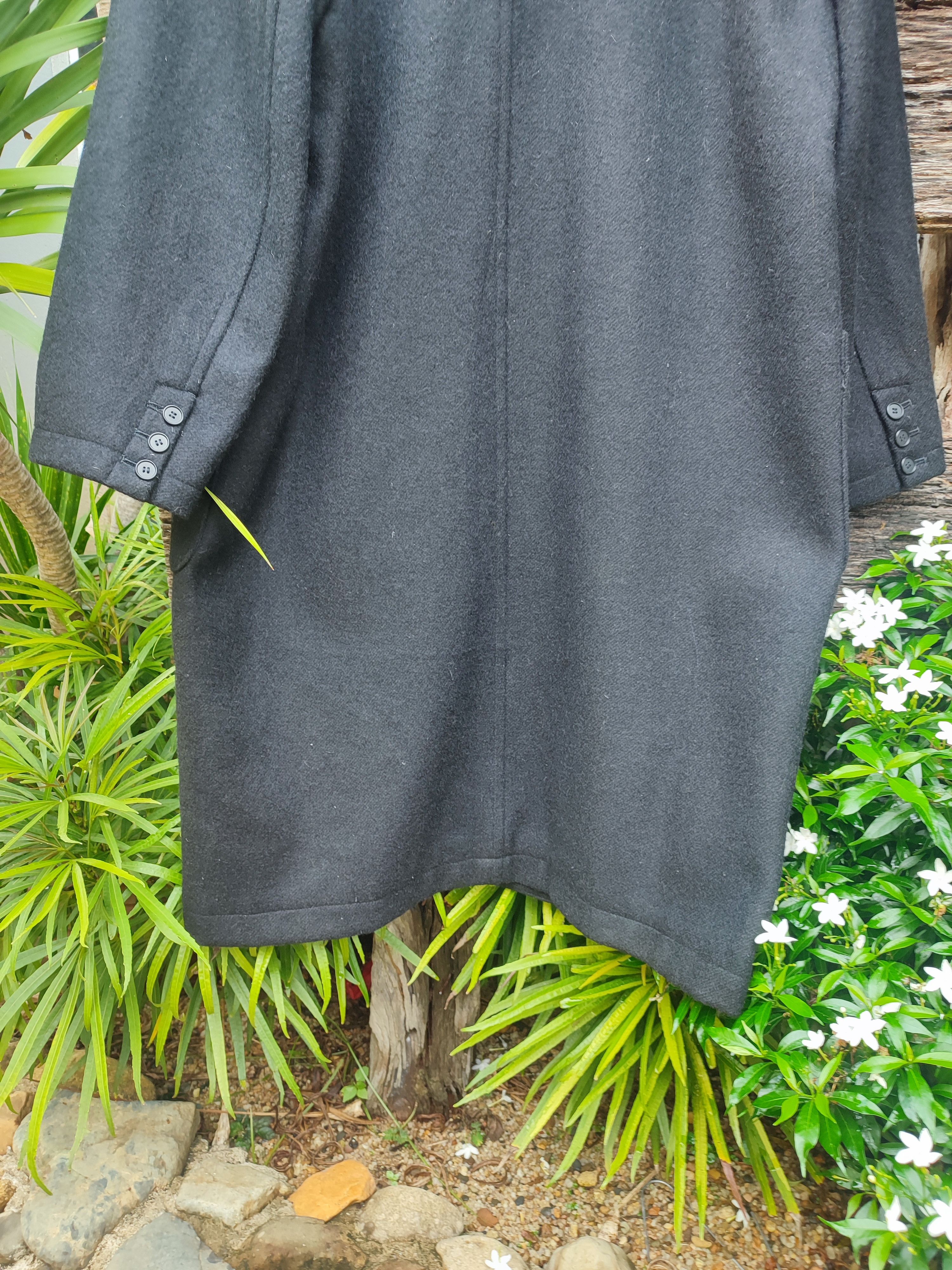 Yohji Yamamoto Y’s by Yohji Yamamoto Charcoal Wool Oversized Overcoat Size US XL / EU 56 / 4 - 14 Thumbnail