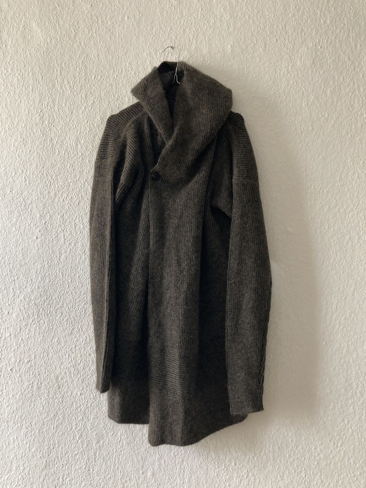 Rick Owens F/W 19 "LARRY" Hooded Mohair & Wool Knit Jacket Rick Owens L Size US L / EU 52-54 / 3 - 2 Thumbnail