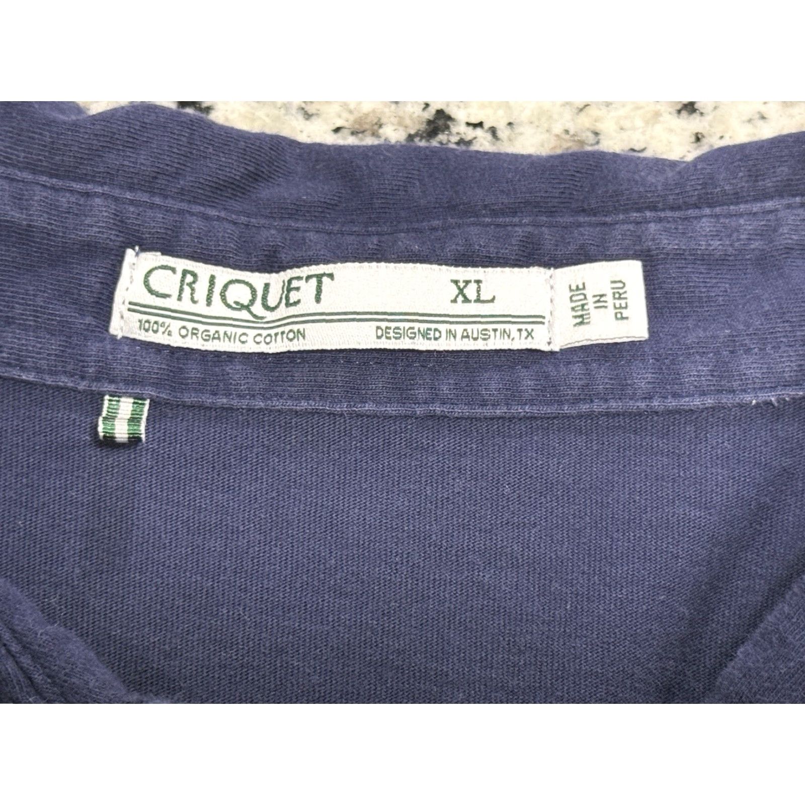 Vintage VINTAGE Criquet Men's Polo Shirt Long Sleeve Navy Blue 100% Organic Cotton XL Size US XL / EU 56 / 4 - 4 Thumbnail