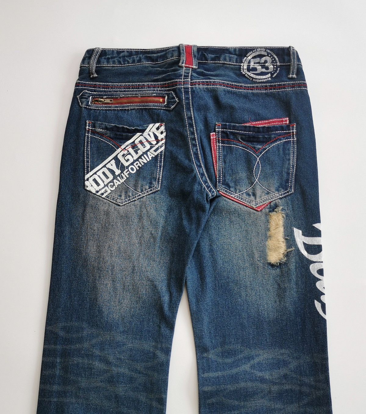 Brain Dead × Gotcha Y2K Gotcha Embroidery Print Vintage Jeans Size US 32 / EU 48 - 8 Thumbnail
