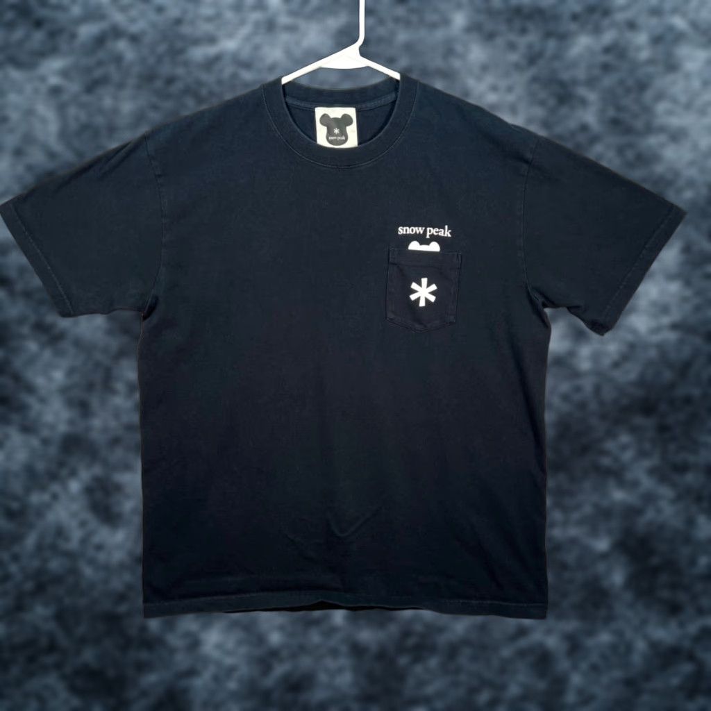 Snow Peak Snow Peak x Be@rbrick Collaboration Mens Size L Black Pocket T-Shirt Size US L / EU 52-54 / 3 - 1 Thumbnail