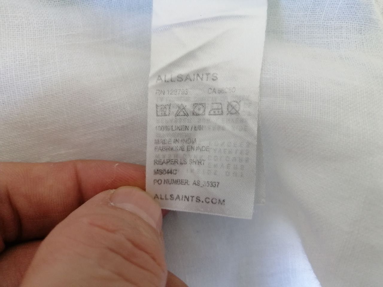 Allsaints White linen shirt All Saints Size US M / EU 48-50 / 2 - 6 Thumbnail
