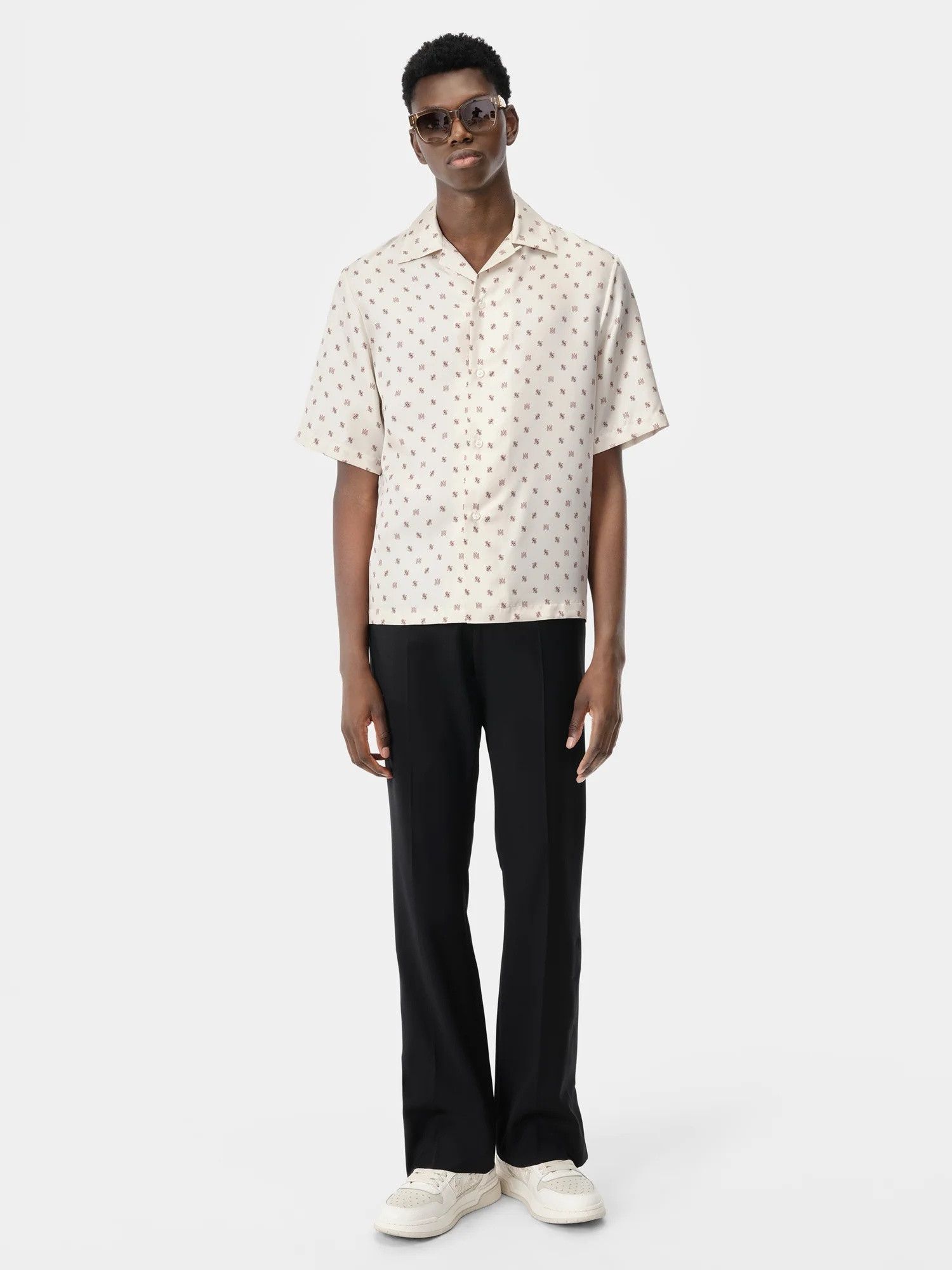Amiri o1s1wg110625 MA Paisley Bowling Shirt in Ivory Size US M / EU 48-50 / 2 - 2 Thumbnail