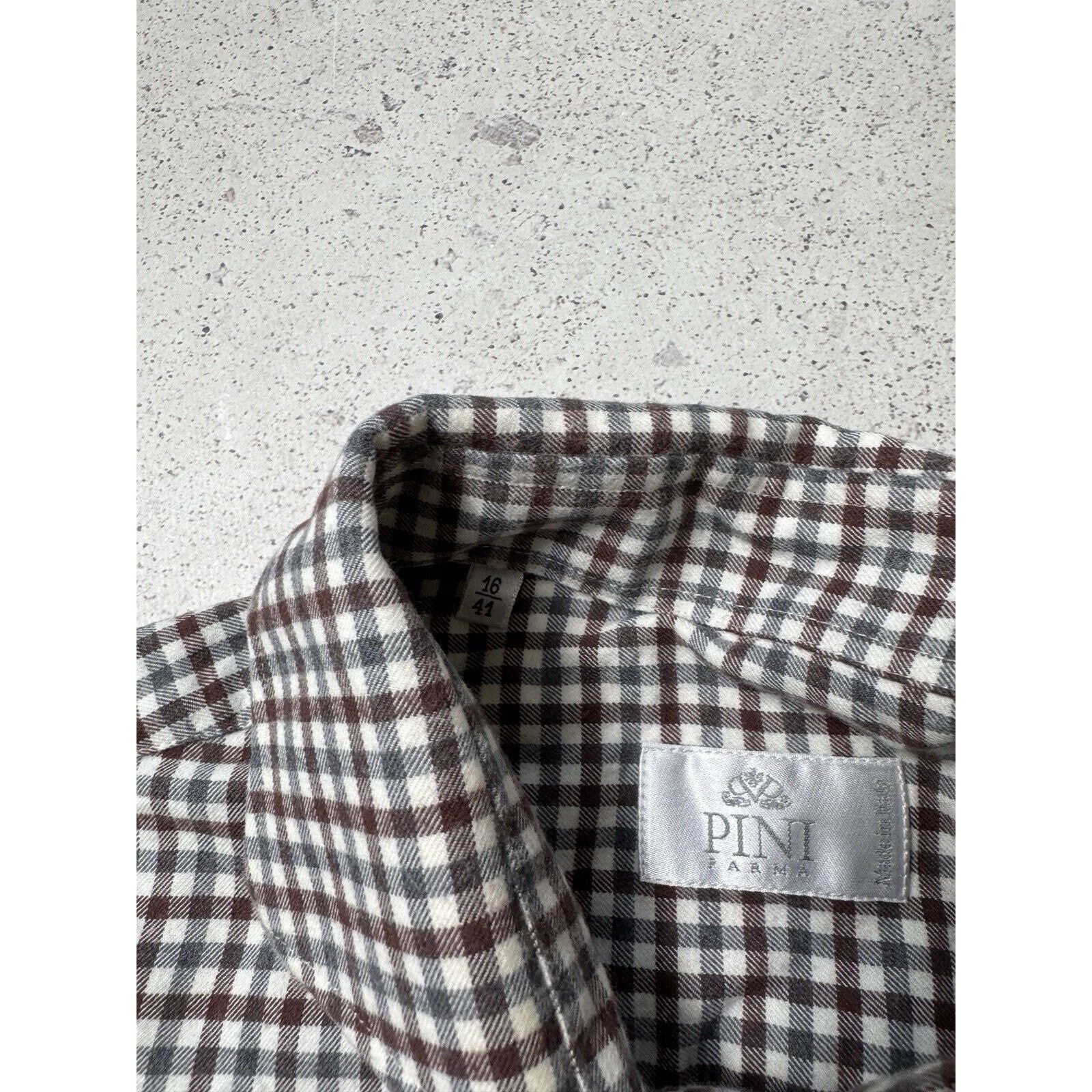 Designer Pina Parma Grandi & Rubinelli Check Shirt Size 41/16 Size US L / EU 52-54 / 3 - 13 Thumbnail