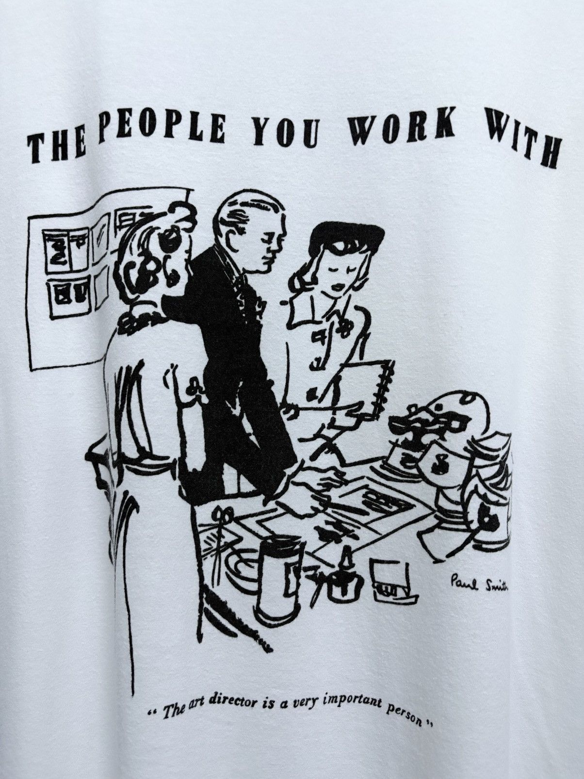 Paul Smith Vintage 90's Paul Smith - The People You Work With T-Shirt Size US L / EU 52-54 / 3 - 4 Thumbnail