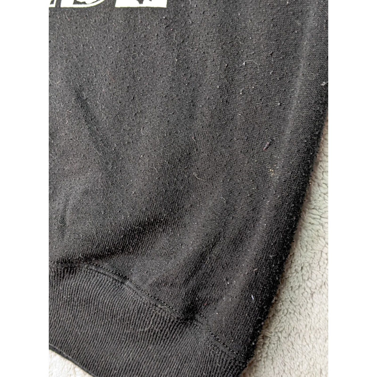 Jerzees VINTAGE Jerzees USA Made Mens L Black San Antonio Cow Hide Sweater Pullover Crew 90s Shirt Size L / US 10 / IT 46 - 7 Thumbnail