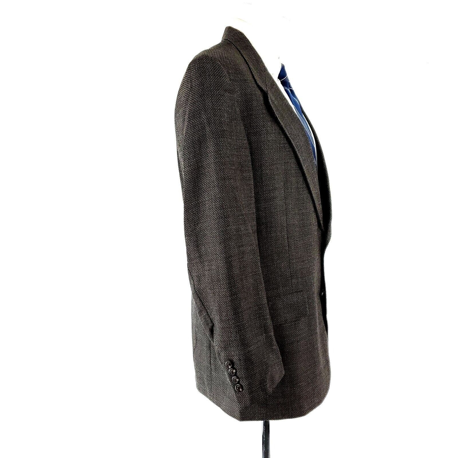 Hart Schaffner Marx Hart Schaffner Marx Tweed Wool 2 Button Sport Coat 40R Gray Size 40R - 6 Thumbnail