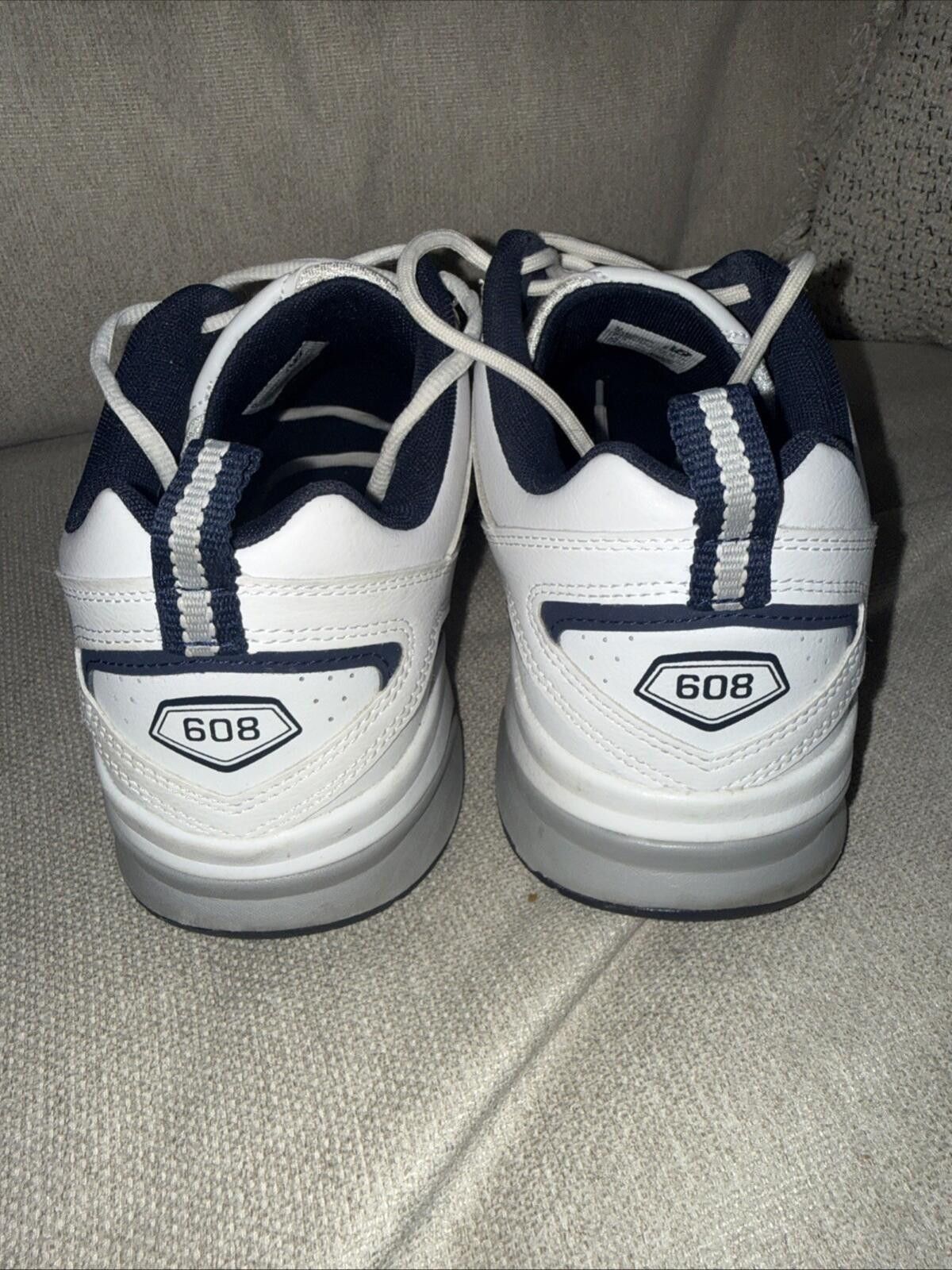 New Balance New Balance 608 Training Mens Size 12.5D White Navy MX608WN5 Size US 12.5 / EU 45-46 - 4 Thumbnail