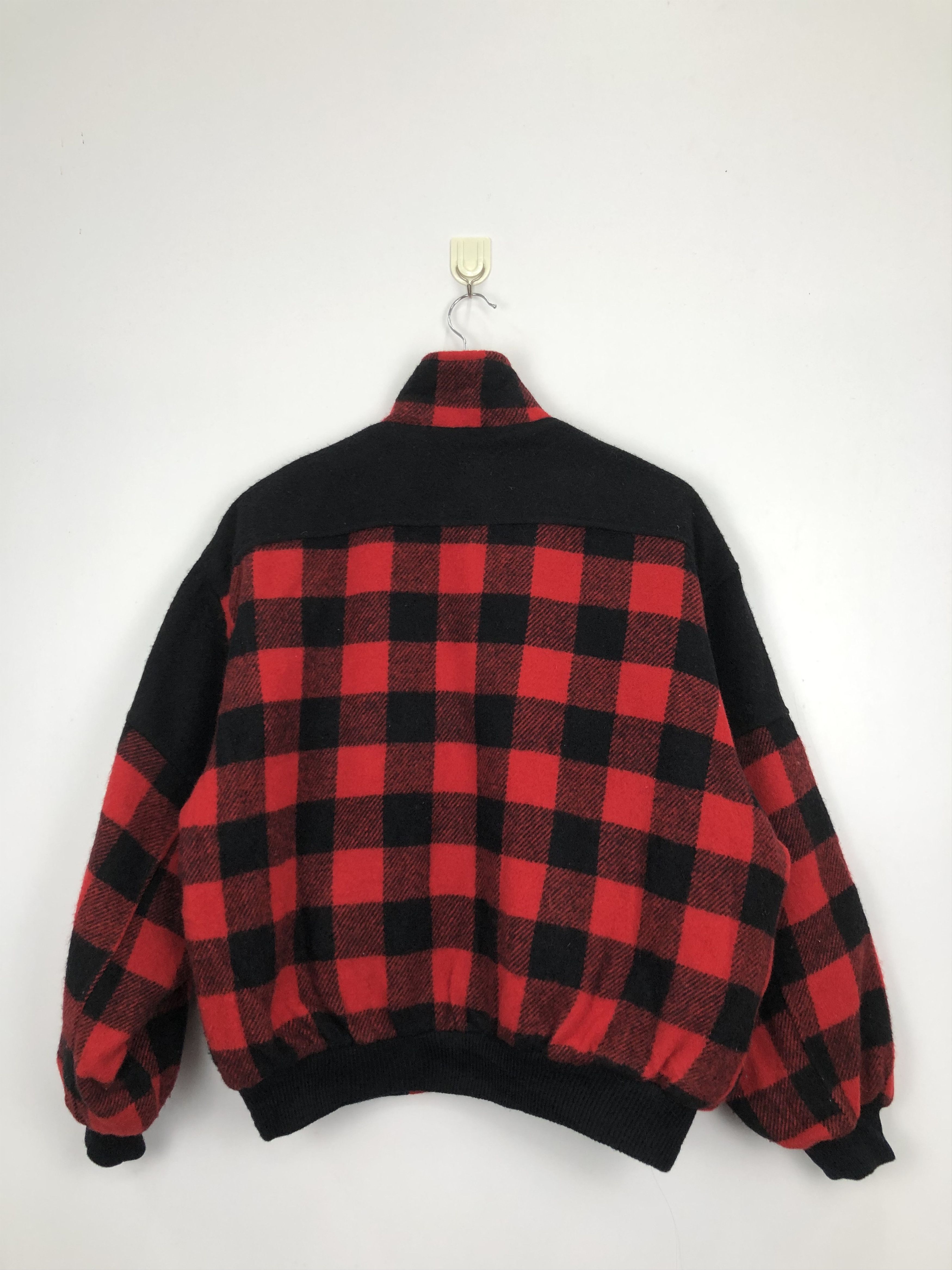 Vintage Vintage 90s Campus Pair Checker Wool Varsity Jacket V0352 Size US M / EU 48-50 / 2 - 3 Thumbnail