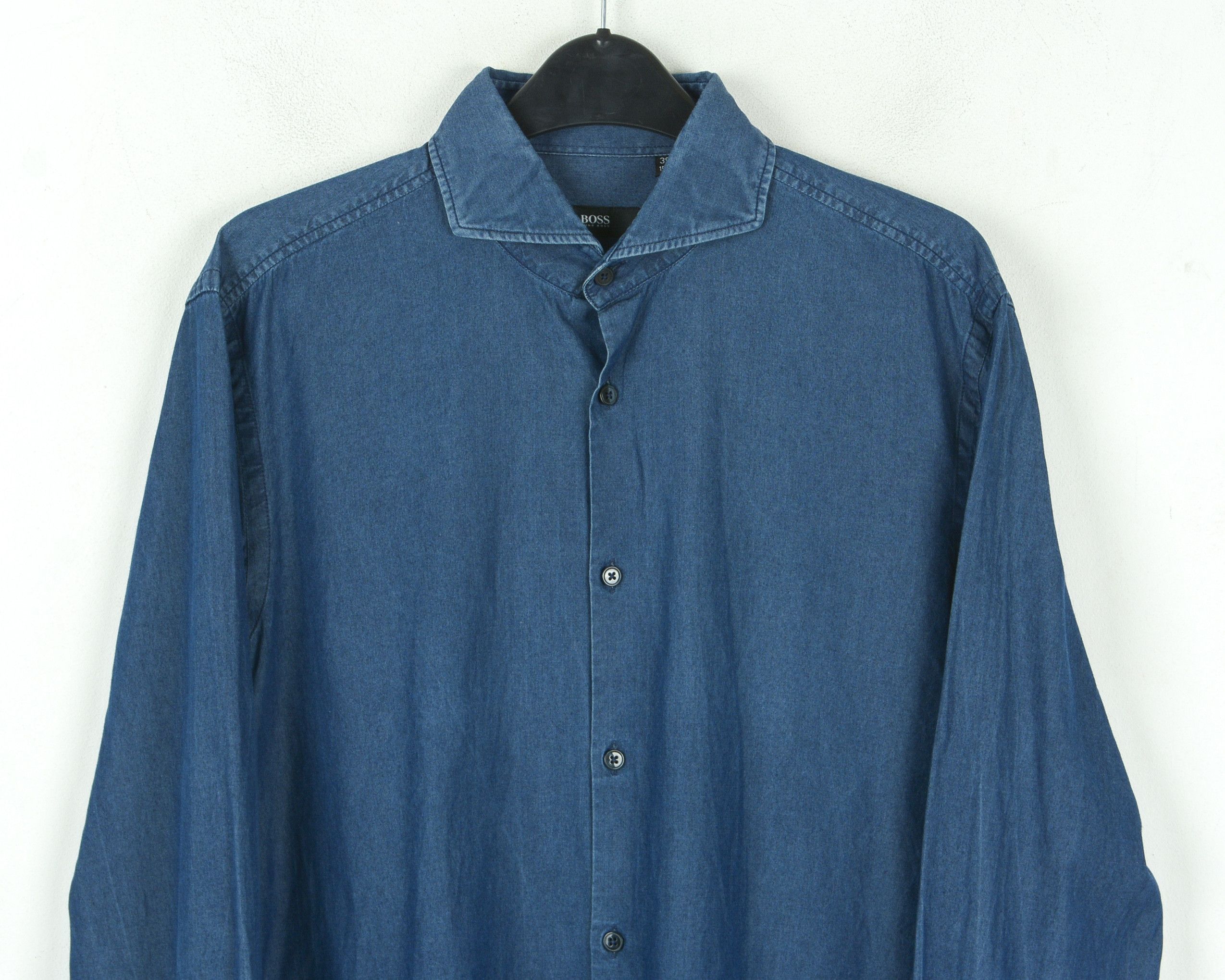 Hugo × Hugo Boss HUGO BOSS 15 1/2 size 39 Formal Shirt Long Sleeve button Up Size 40R - 1 Thumbnail