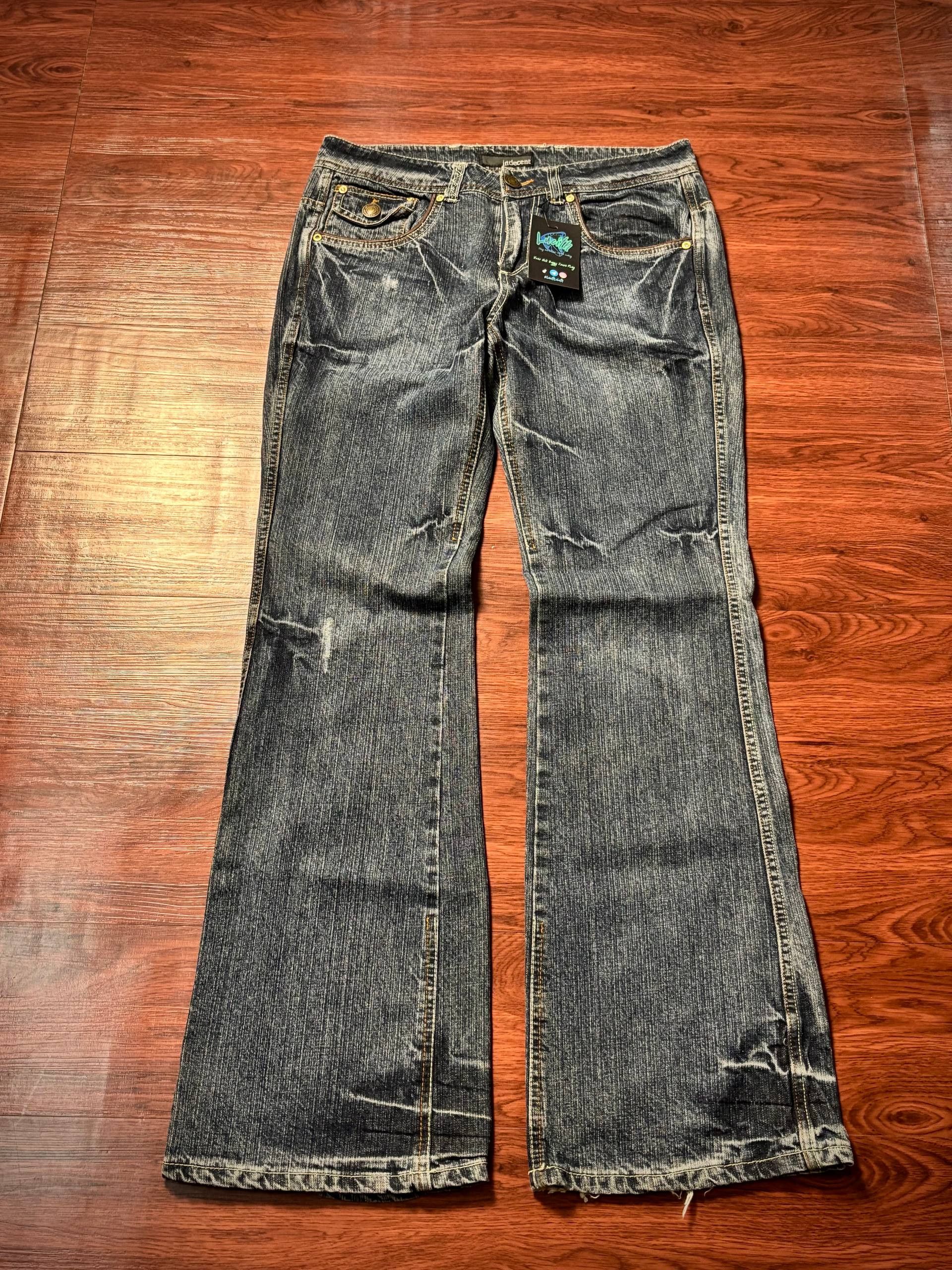Kapital Vintage Indecent Claws Wash Leather Flap Pocket Flare Pants Size 32" / US 10 / IT 46 - 4 Thumbnail
