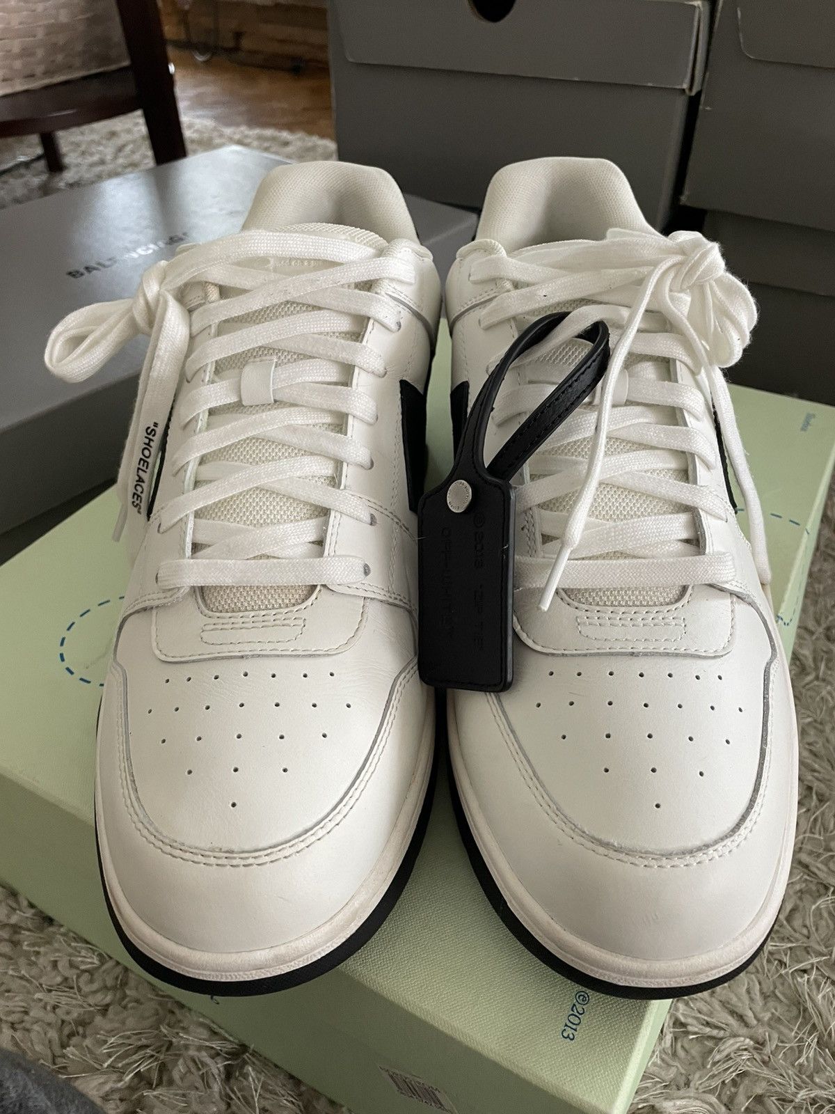 Off-White Off White Out of Office White/Black Size US 13 / EU 46 - 4 Thumbnail