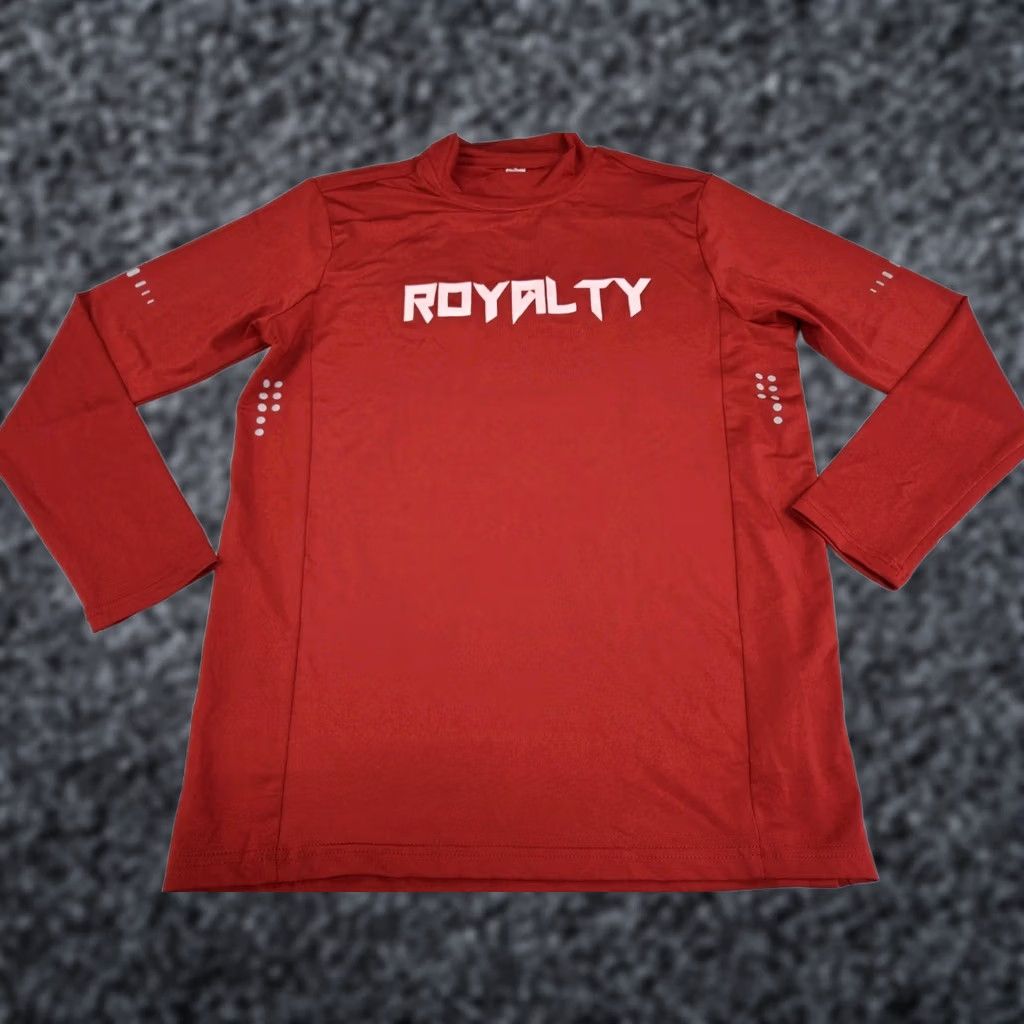 Vintage Fashion Sport Royalty Long Sleeve Running Shirt Red XL Men Pullover High Neck Moisture Wicking Lightweight All Seasons Classic Fit NWT Size US XL / EU 56 / 4 - 1 Thumbnail