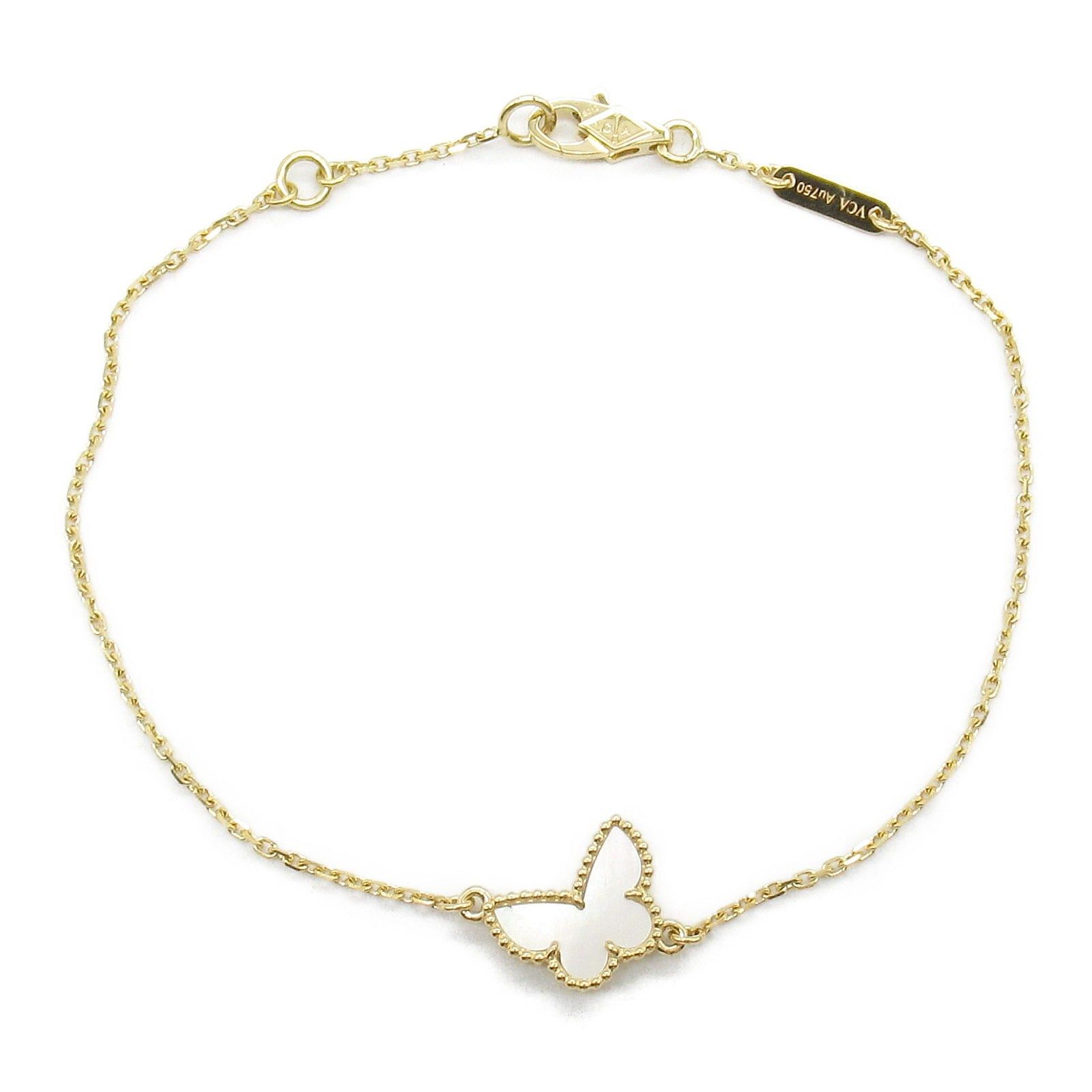 Van Cleef & Arpels Van Cleef Arpels Sweet Alhambra Butterfly Bracelet Mop K18 (Yellow Gold) Mother Of Pearl White Size ONE SIZE - 1 Thumbnail