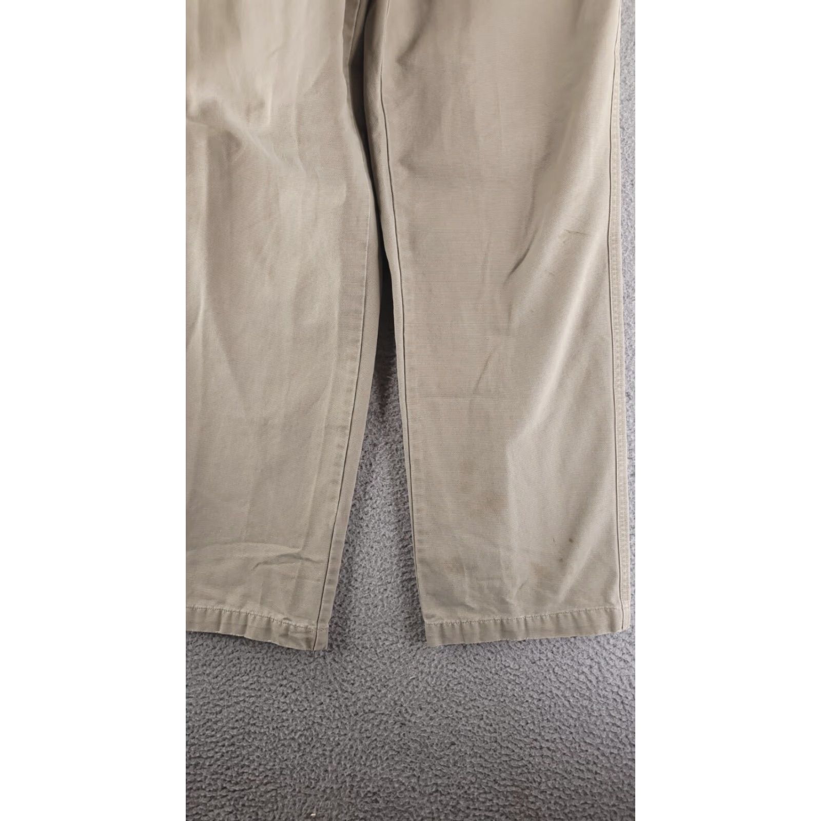 Vintage L.L. Bean Pants Mens 32x32 Canvas Brown Straight Chino Regular Size 32 Beige Outdoor Hiking Work Trail Size US 32 / EU 48 - 6 Thumbnail