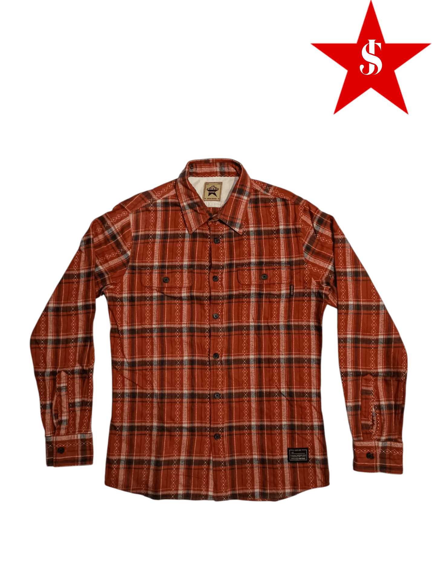 Japanese Brand × Vintage 291295=Homme Flannel Shirt Red Plaid Button Up Long Sleeve Size US L / EU 52-54 / 3 - 1 Thumbnail