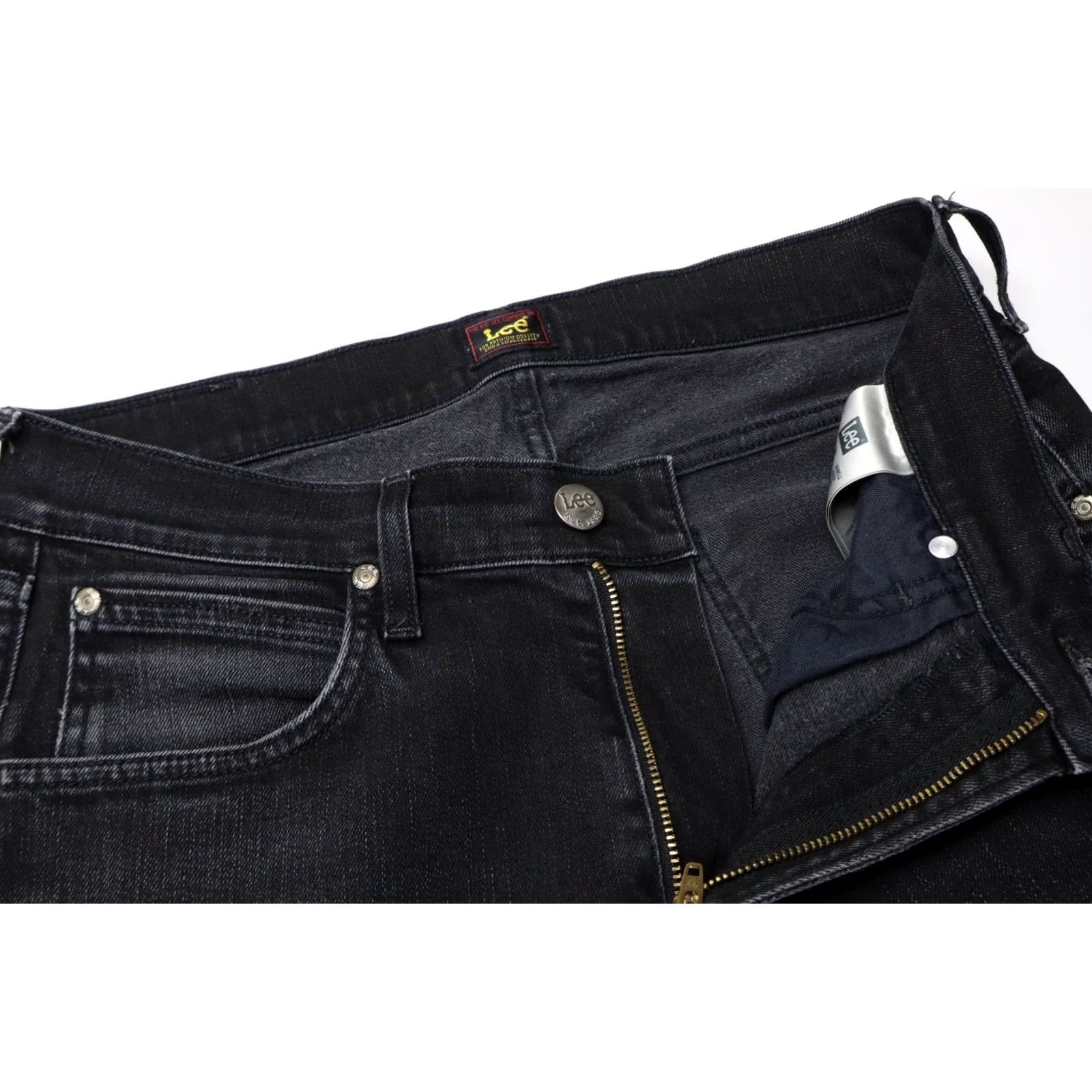 Lee LEE Luke Jeans Slim Fit Washed Black Denim Zip Fly Stretched W32/L32 Mens Jeans Slim 32x32 Size US 32 / EU 48 - 4 Thumbnail