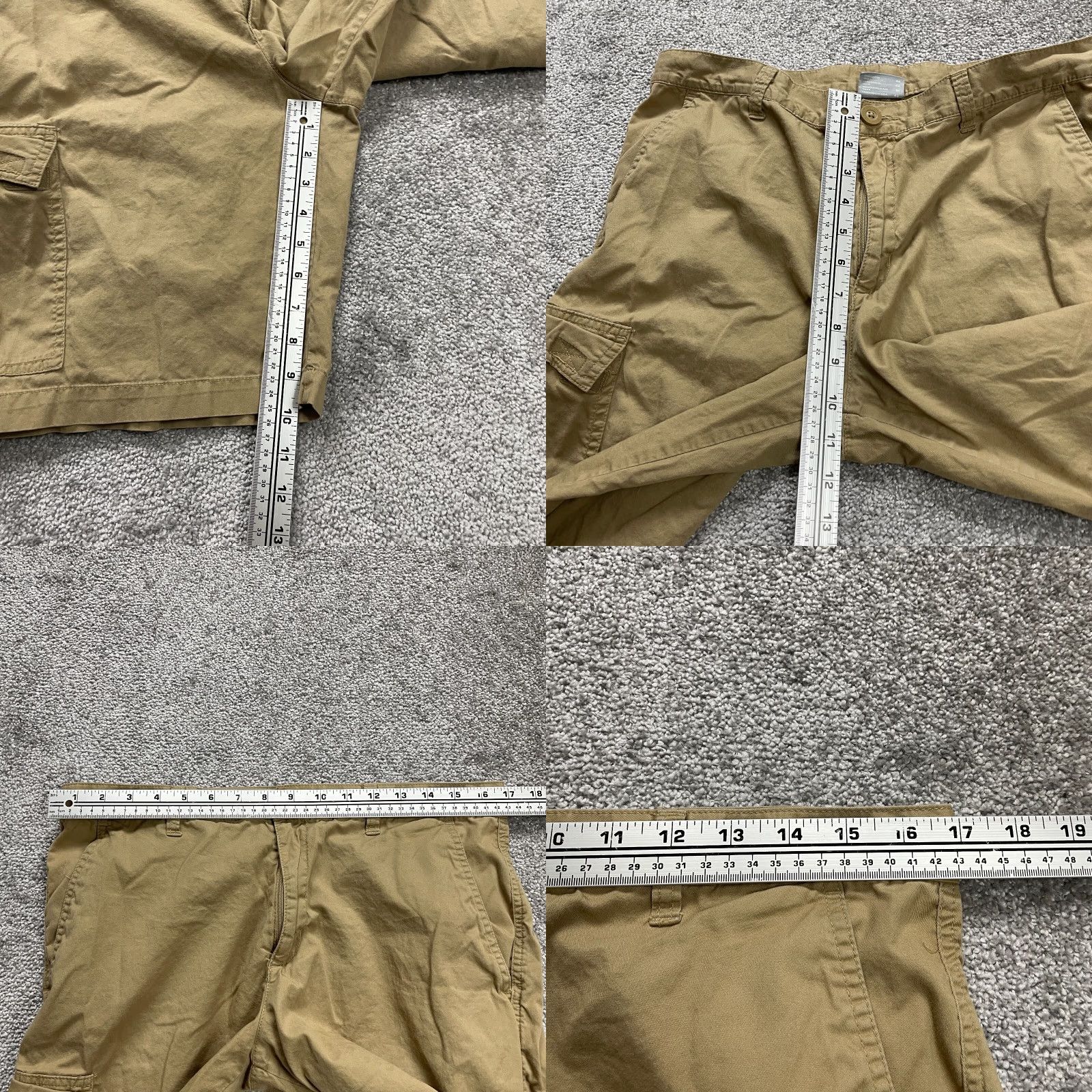 Vintage Columbia Mens Cargo Short Khaki Brown Flat Front 34x10 Outdoor Hiking Fishing Shorts Adult Regular Inseam 10 in Brown Pockets Easy Care Vintage? No. Size US 34 / EU 50 - 8 Thumbnail