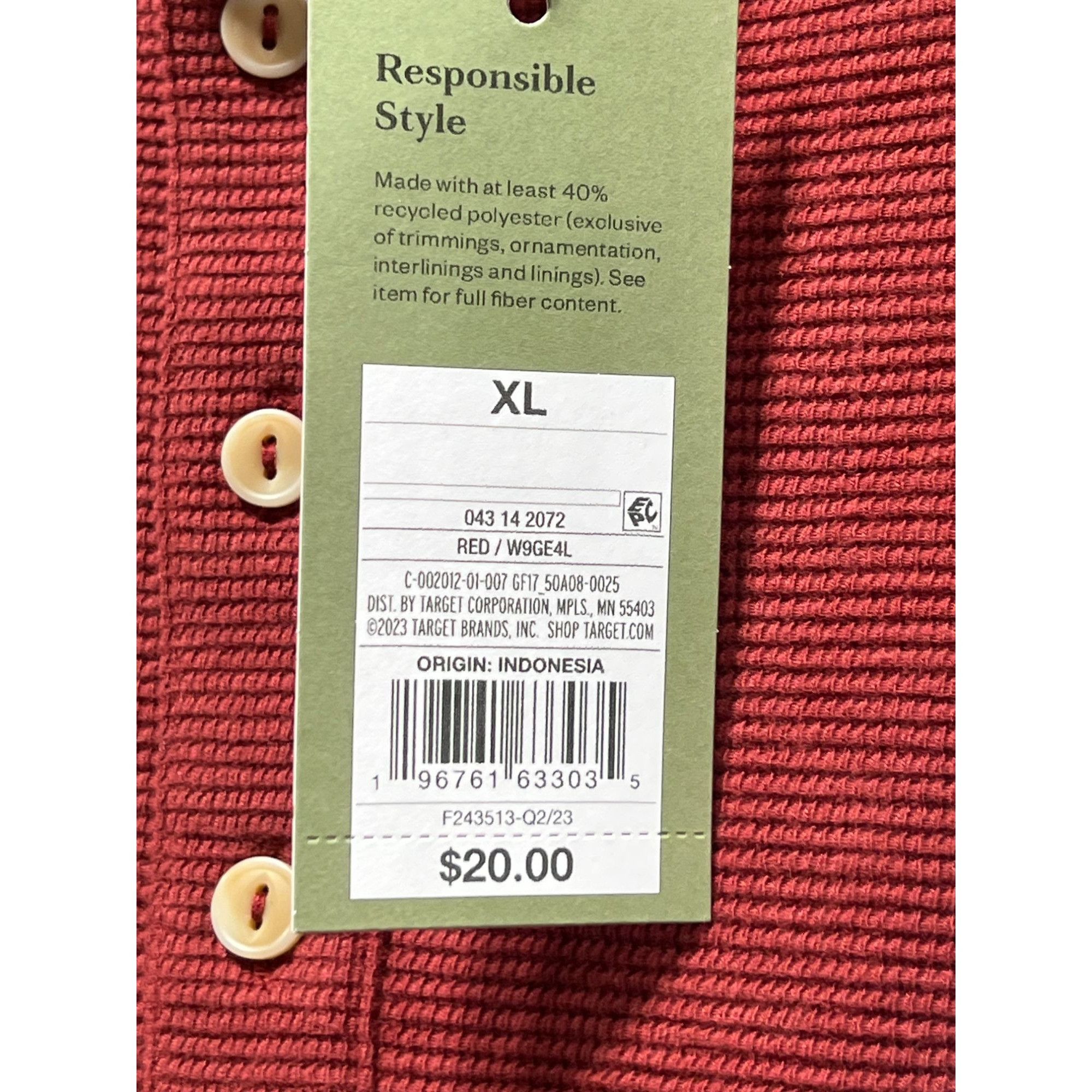 Other Goodfellow & Co - Men's Long Sleeve Henley T-Shirt - Red - E Size US XL / EU 56 / 4 - 10 Thumbnail