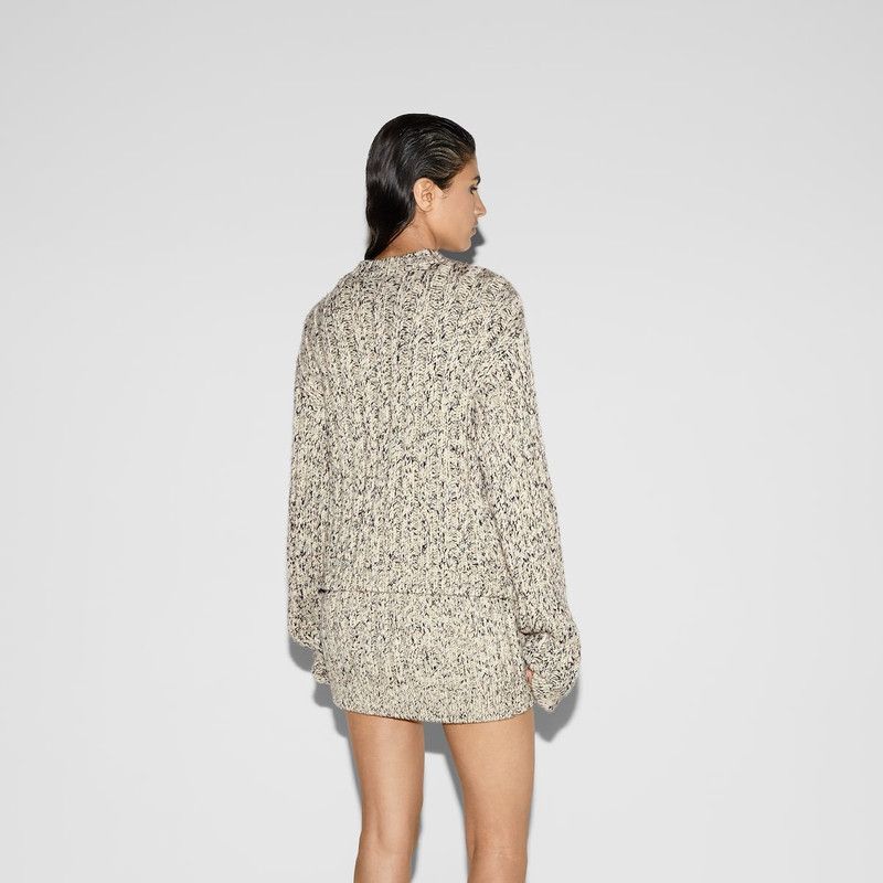 Gucci oc11z1125 Chunky Rib Wool Cardigan in Multicolor Size M / US 6-8 / IT 42-44 - 4 Thumbnail