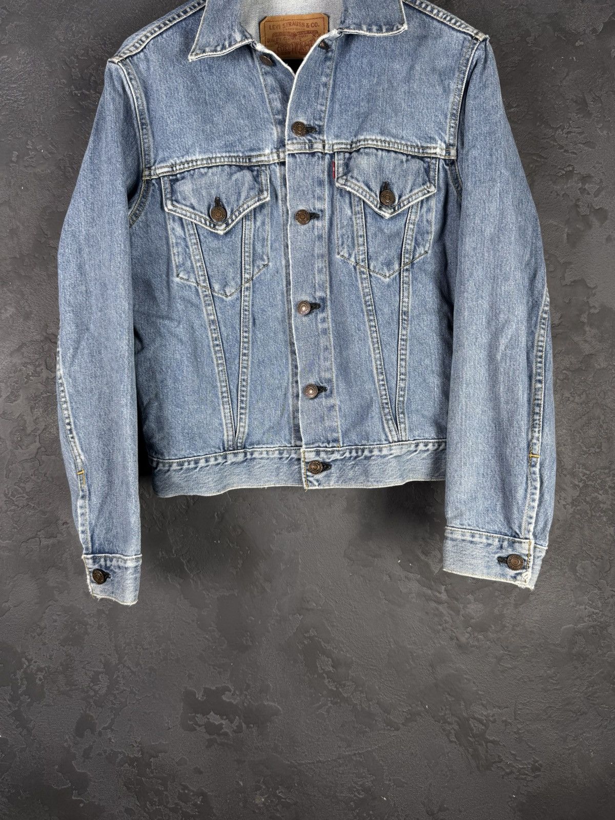 Levi's Vintage Clothing Rare Levi’s Japan 77557-0208 Big E Vintage Denim Jacket Size US XS / EU 42 / 0 - 3 Thumbnail