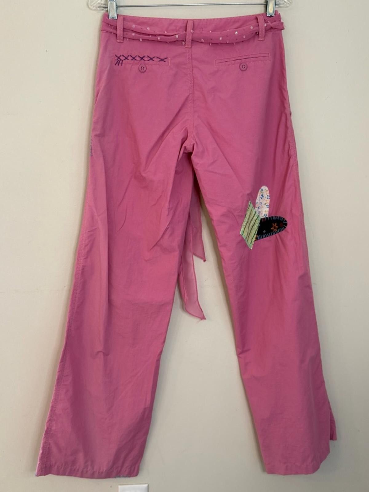 Other Maizy Cummings pants pink patchwork sequin belt SZ SM Size 28" / US 6 / IT 42 - 3 Thumbnail