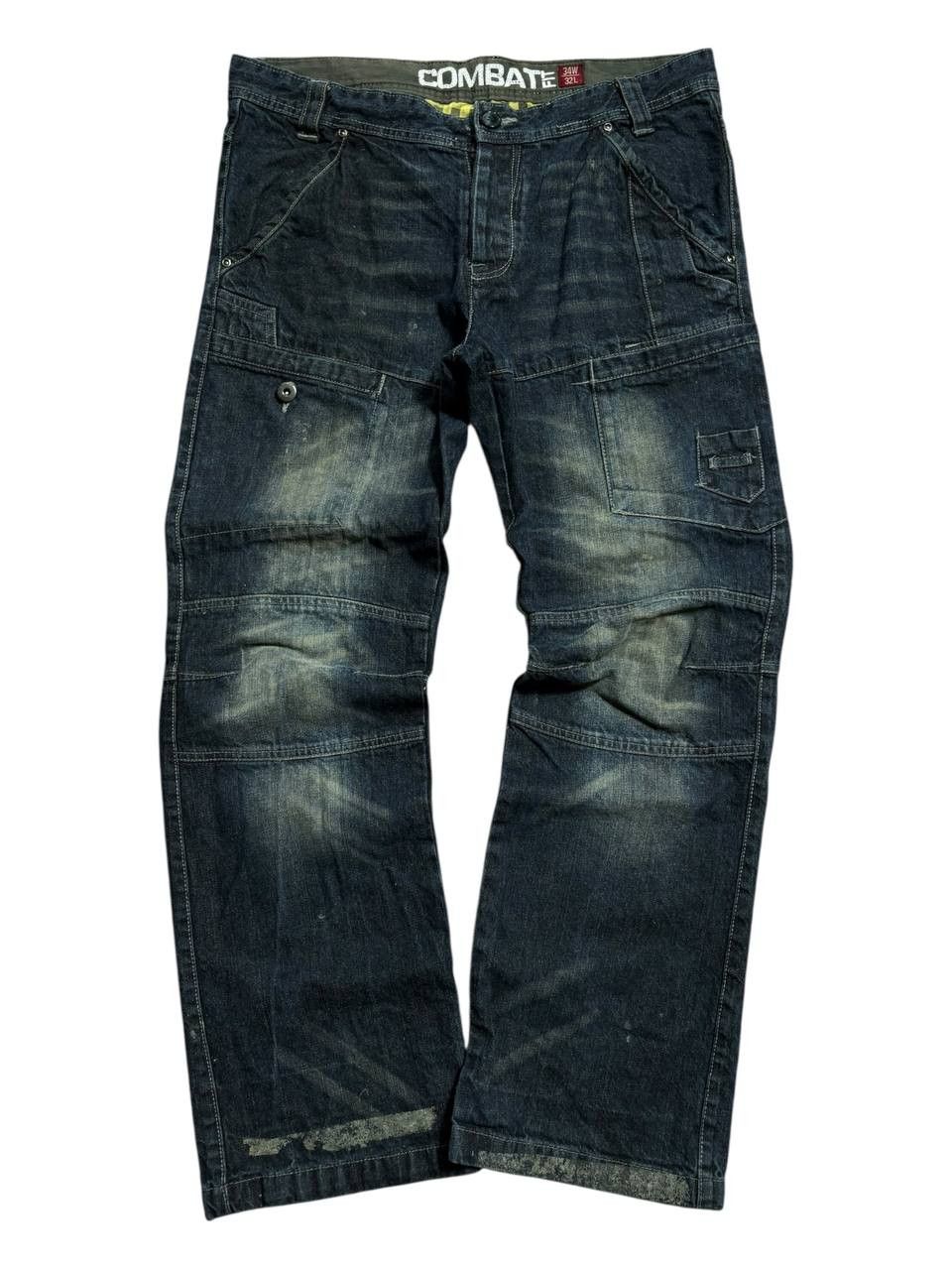 Hysteric Glamour VTG Combate Rick OWENS Type! Y2K Japan Denim Jeans Size US 34 / EU 50 - 2 Thumbnail