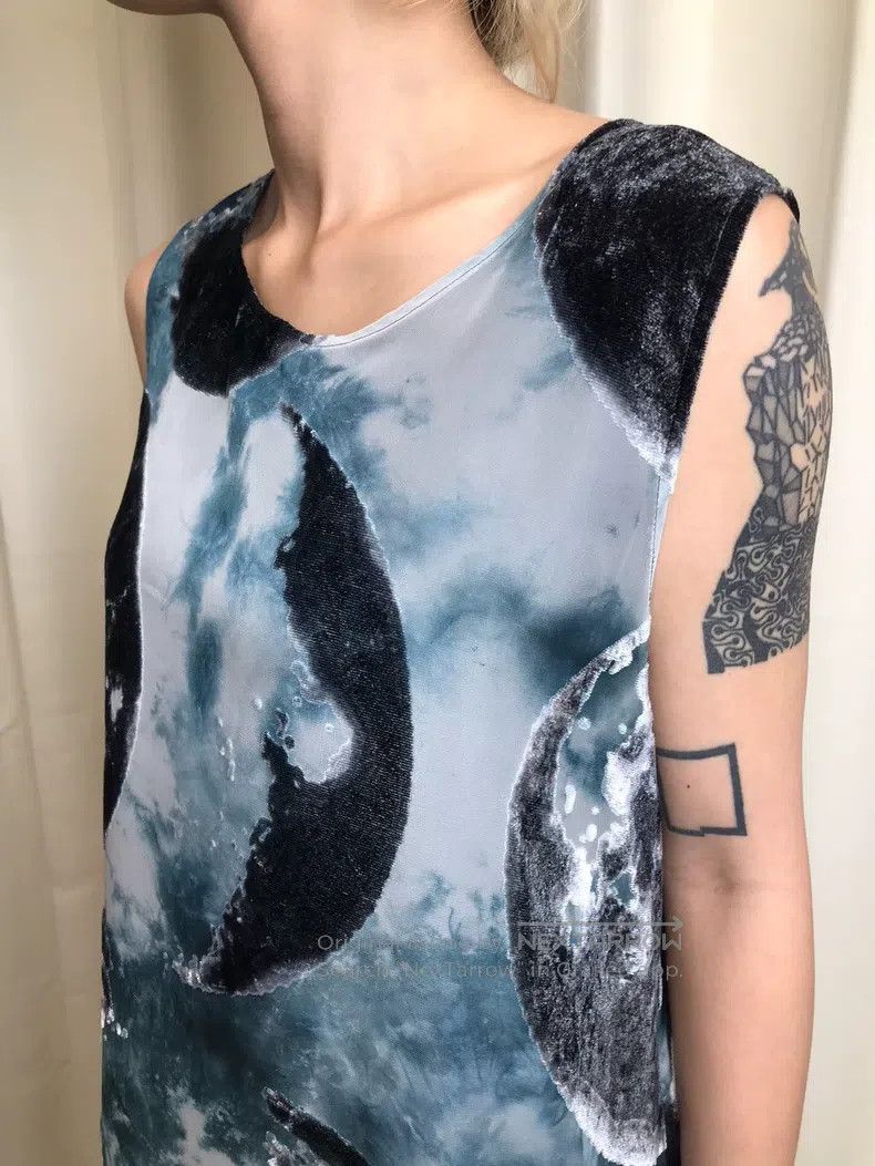 Yohji Yamamoto Yohji Yamamoto size 1 Dark Moon Flocked Dress Size S / US 4 / IT 40 - 5 Thumbnail