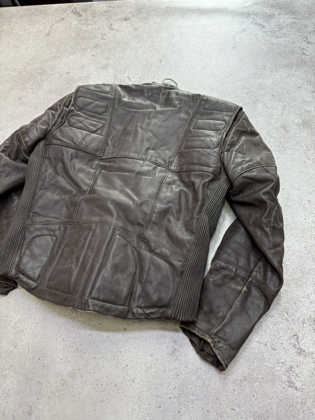 Japanese Brand Vintage 90s Stone Leather Multi-Zip Racing Jacket Size US M / EU 48-50 / 2 - 16 Thumbnail