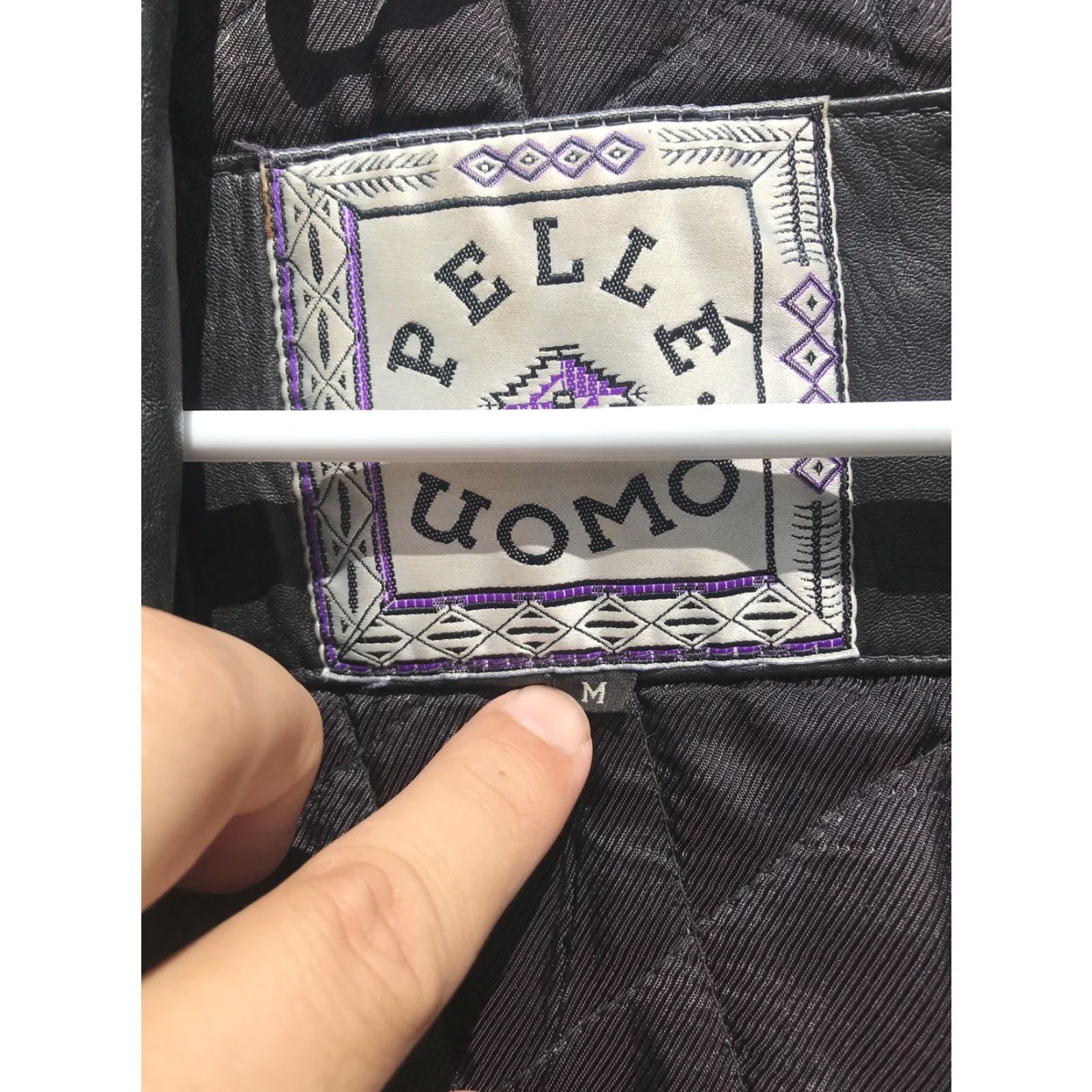 Vintage Pelle Uomo Black Leather Jacket M Men Motorcycle Jacket Size US M / EU 48-50 / 2 - 2 Thumbnail