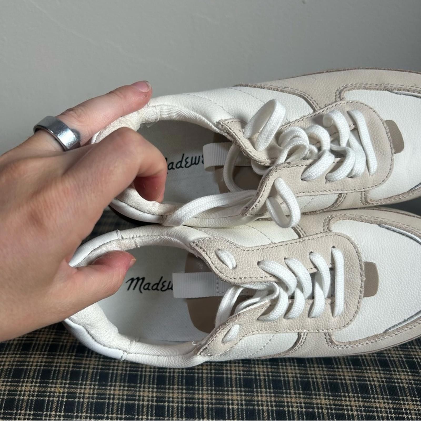 Madewell Madewell Leather Suede Sneakers Cream Chunky Sole Size 6 Size US 6 / IT 36 - 3 Thumbnail
