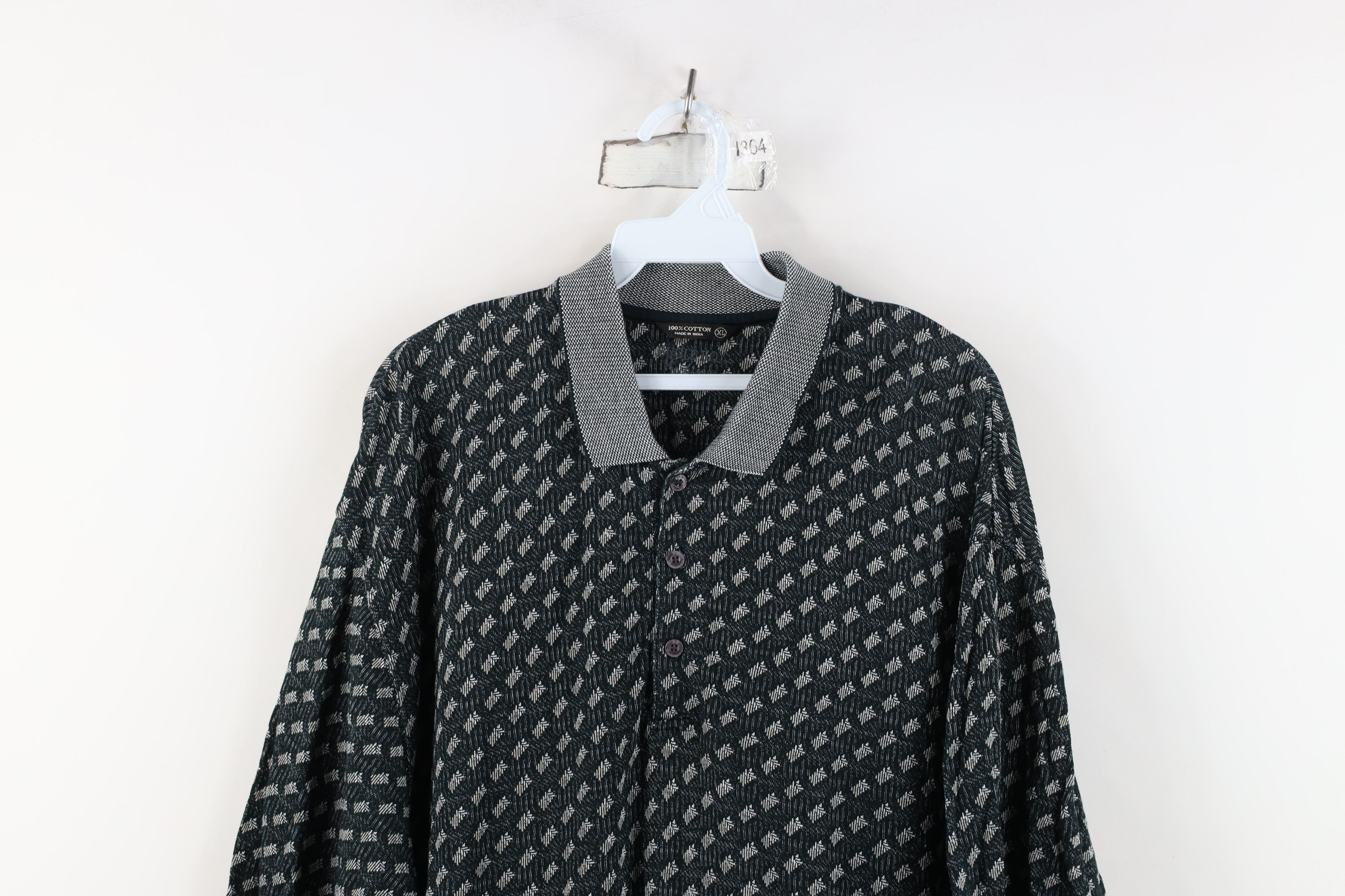 Vintage Vintage 90s Streetwear Geometric Collared Golf Polo Shirt Size US XL / EU 56 / 4 - 2 Thumbnail