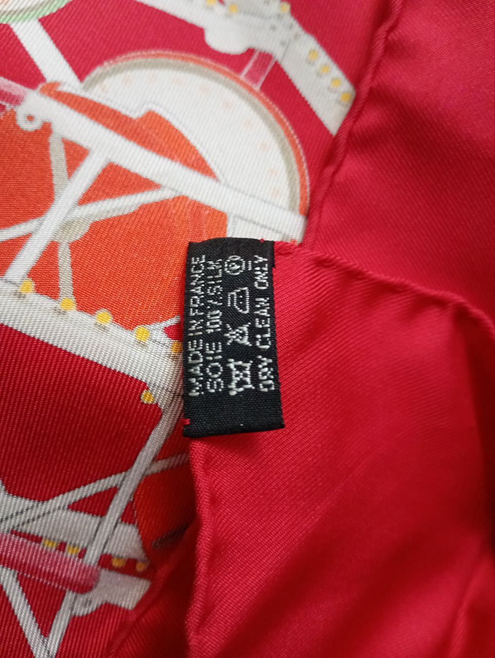 Hermes Hermès Red Grande Roue Carousel 90cm Silk Scarf Size ONE SIZE - 17 Thumbnail