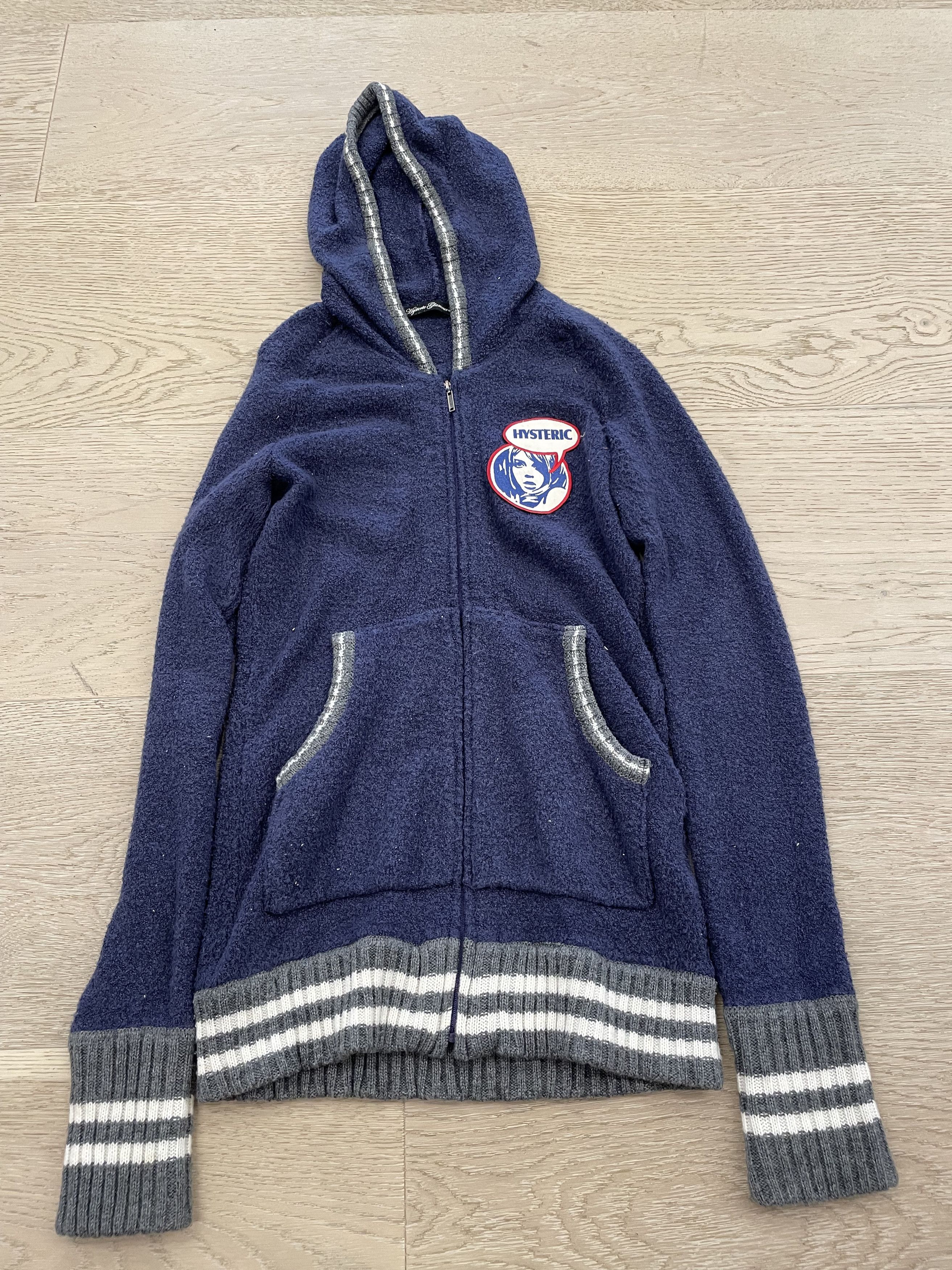 image of Hysteric Glamour Sweater Zip Hoodie in Purple, Women's (Size Medium)