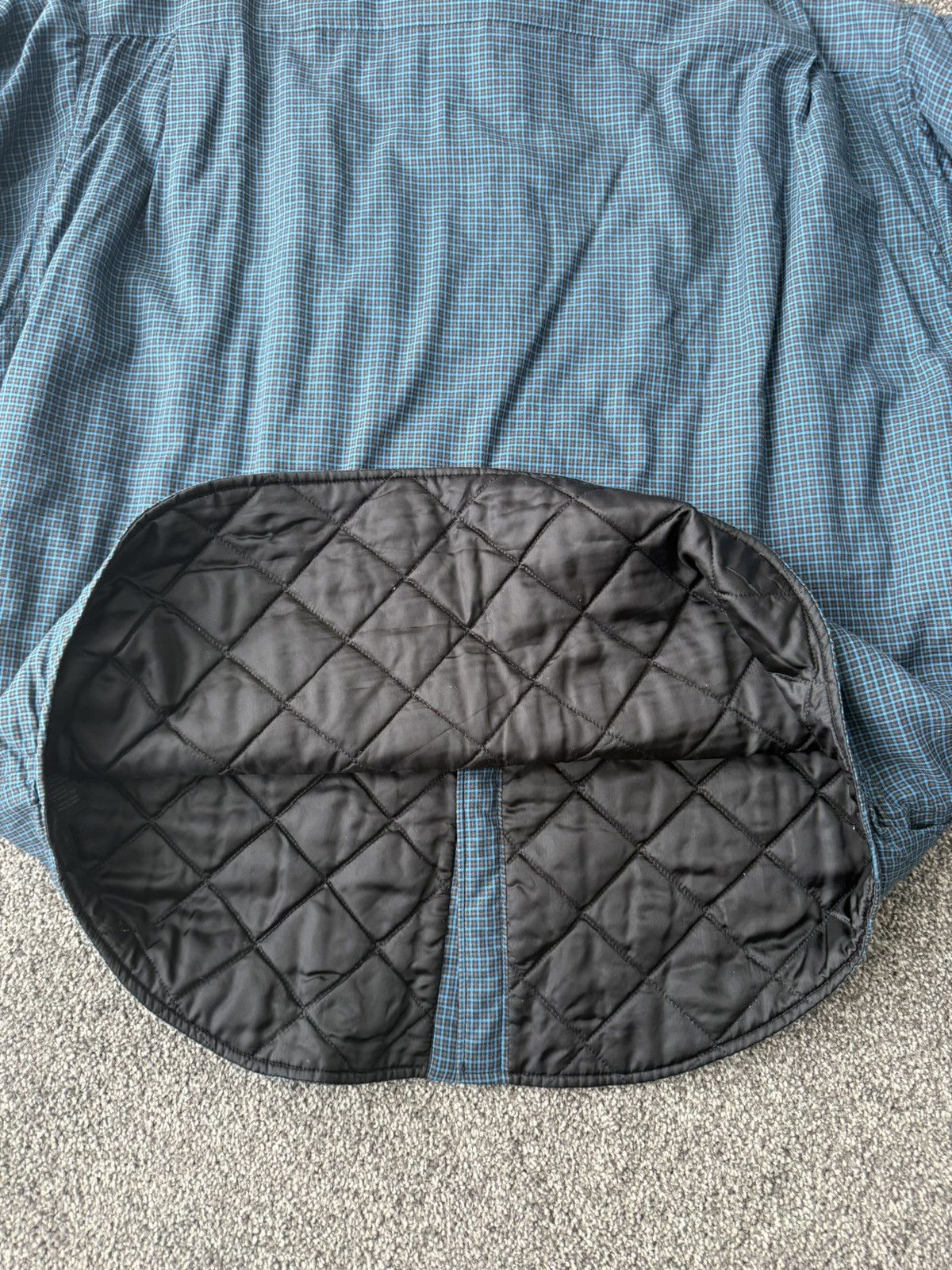 BALENCIAGA MICRO CHECK PADDED OVERSHIRT JACKET