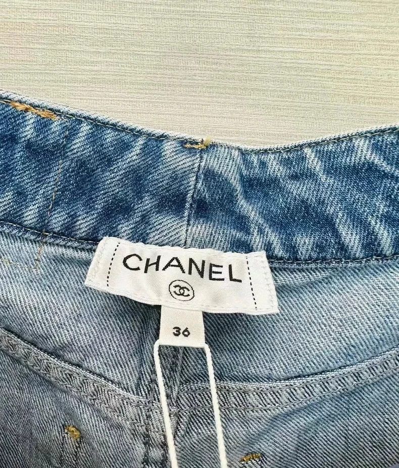 Chanel Chanel 23B three-dimensional cut wide-leg jeans Size 24" / US 00 / IT 34 - 3 Thumbnail