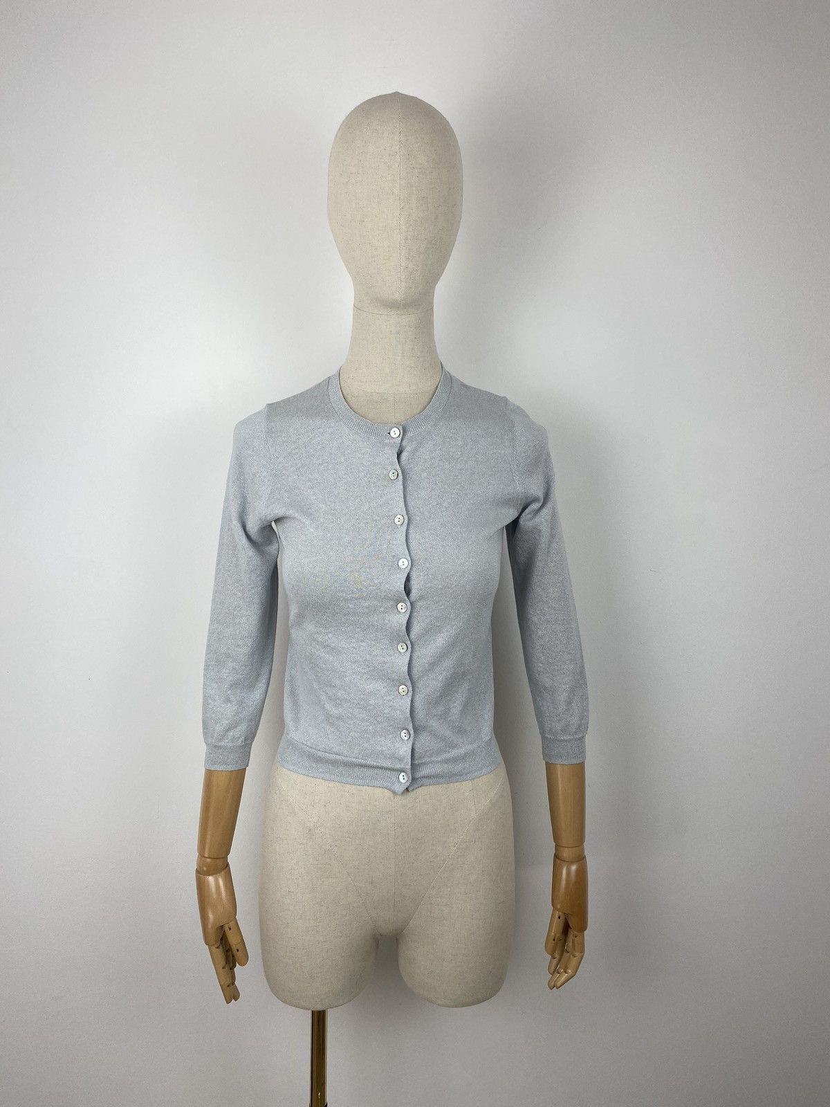 Vintage Women’s BRORA Cardigan Sweater Linen/Cotton/Nylon size 10 Size L / US 10 / IT 46 - 1 Thumbnail