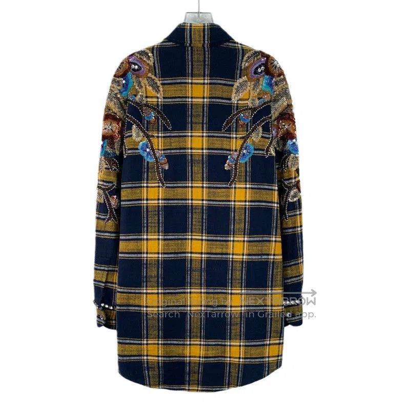 Gucci Gucci Colour-blocked plaid floral sequin diamond-encrusted Size S / US 4 / IT 40 - 2 Thumbnail