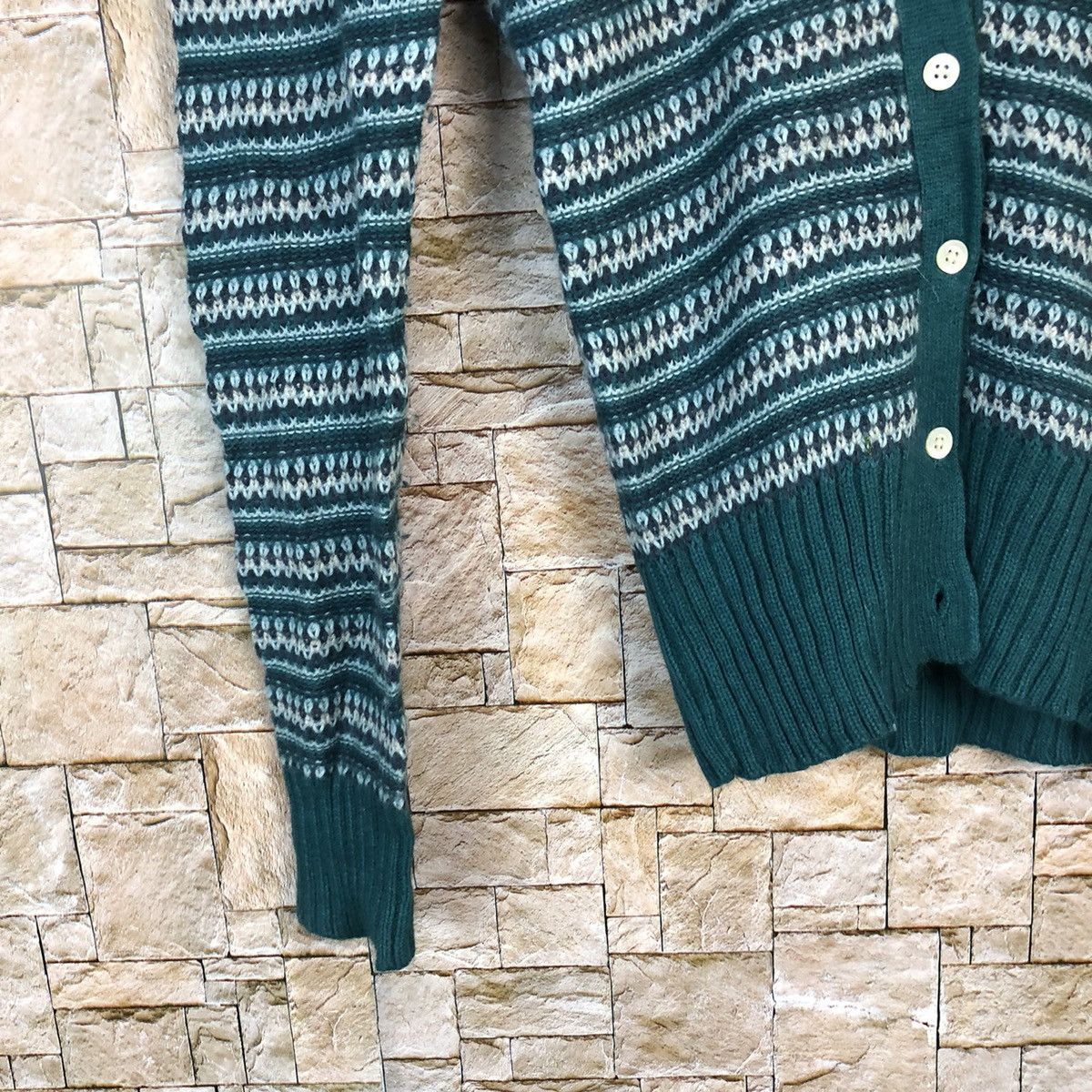 Gap × Homespun Knitwear Gap Green Cardigan Knitwear #A688 Size XXS / US 00 / IT 34 - 7 Thumbnail