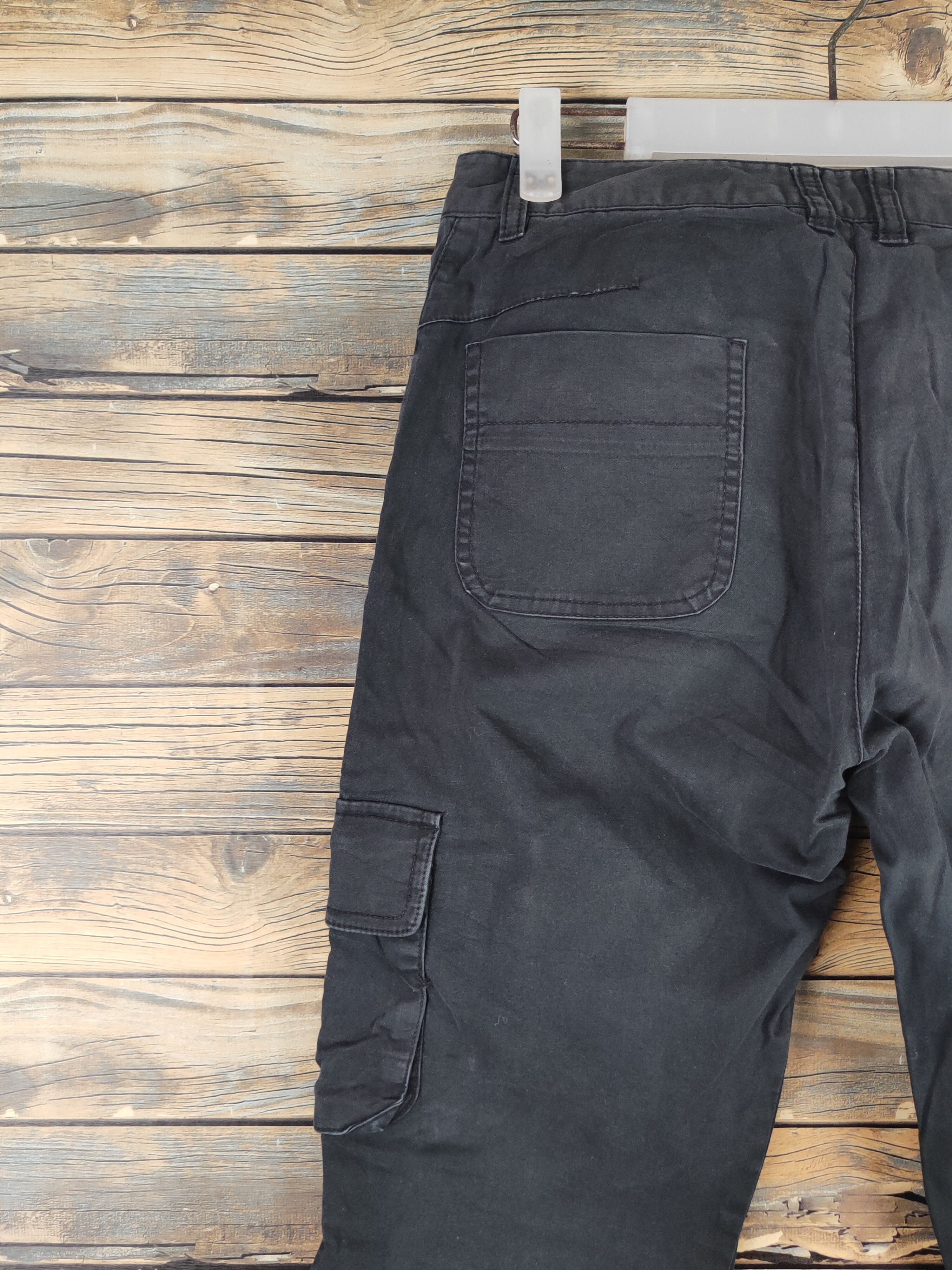 Japanese Brand DL Dreskip Black Multipocket Cargo Pants #Sp46-258T Size US 29 - 8 Thumbnail