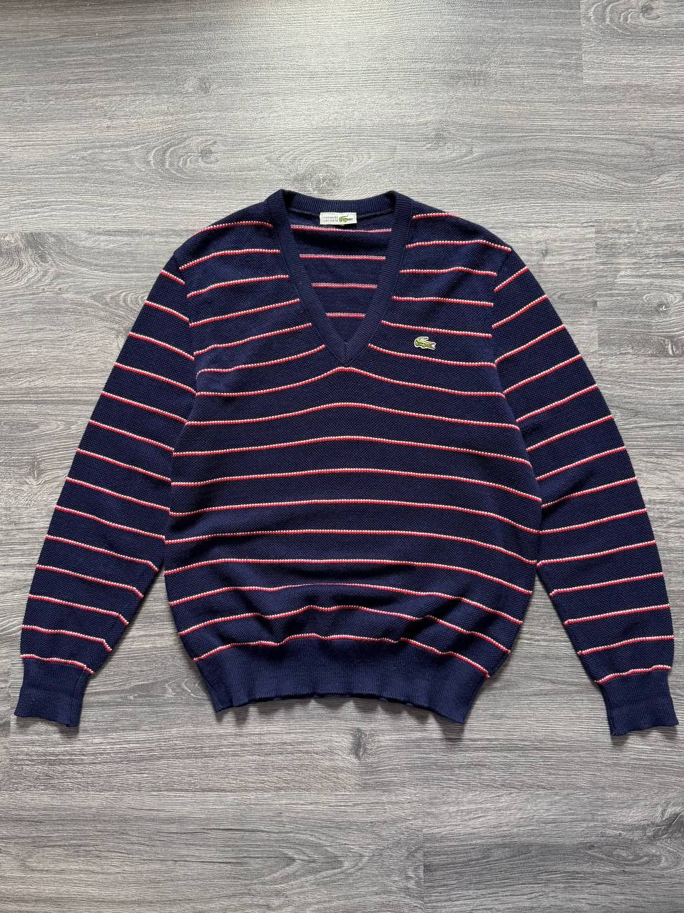 Lacoste Vintage Chemise Lacoste Made in France Striped Knit Sweater Size US L / EU 52-54 / 3 - 3 Thumbnail