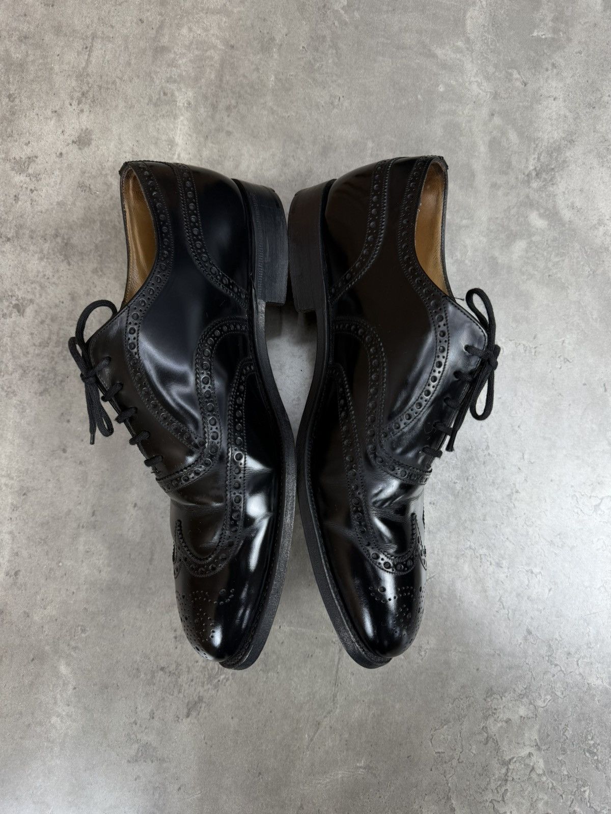 Church's Church’s Custom Grade Black Wingtip Brogue Oxford UK 8.5 Size US 9.5 / EU 42-43 - 8 Thumbnail