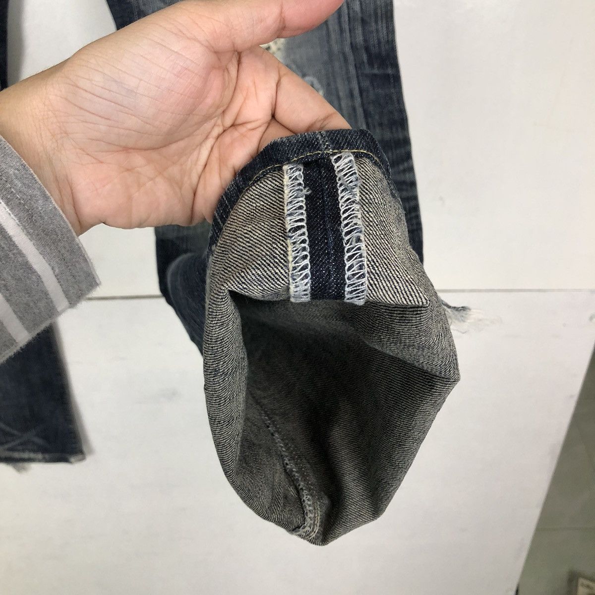 Edwin 🔥VINTAGE DISTRESSED DENIM JEANS EDWIN BLUE TRIP JAPAN Size US 30 / EU 46 - 11 Thumbnail