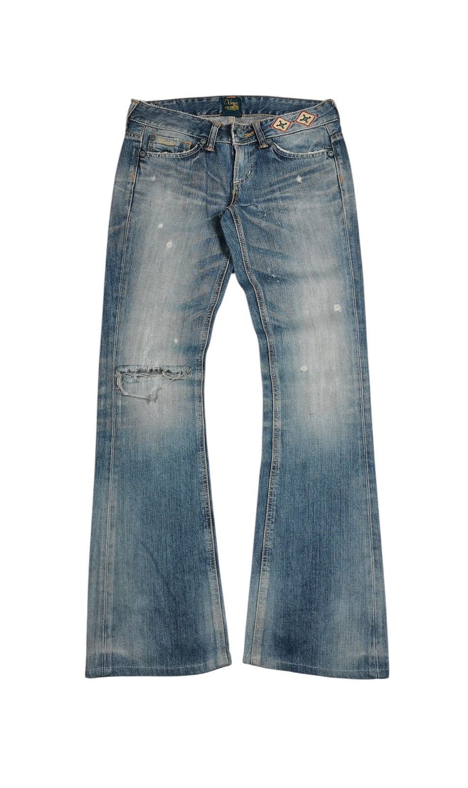 Edwin Edwin Vienus Distressed Flare Jeans Vintage Japan Denim Size 29" - 1 Thumbnail